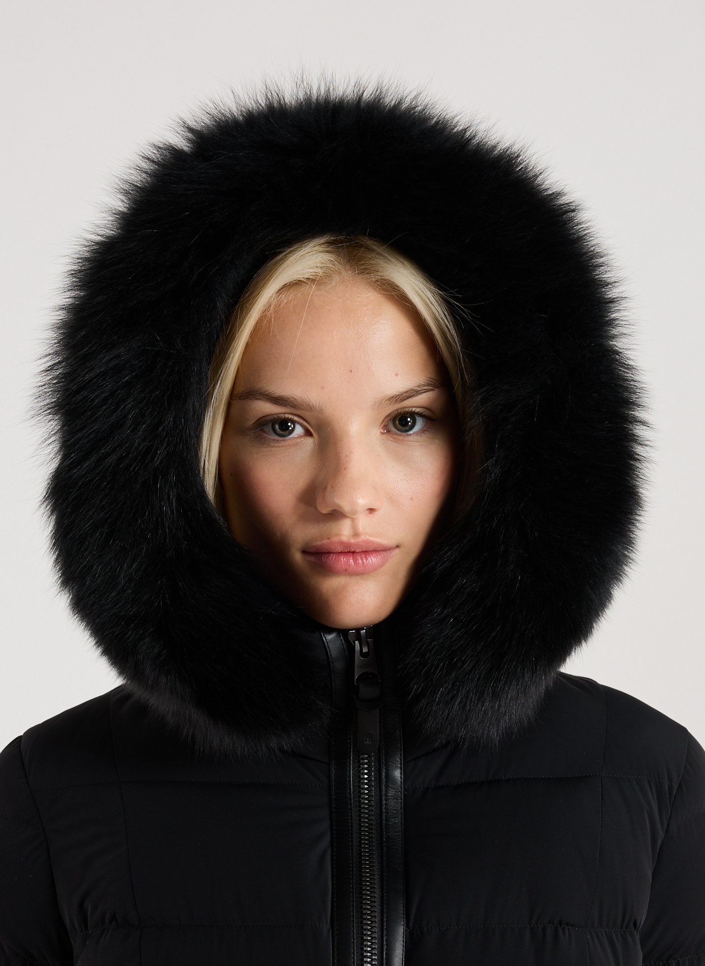 Manteau long à capuche MACKAGE Noir