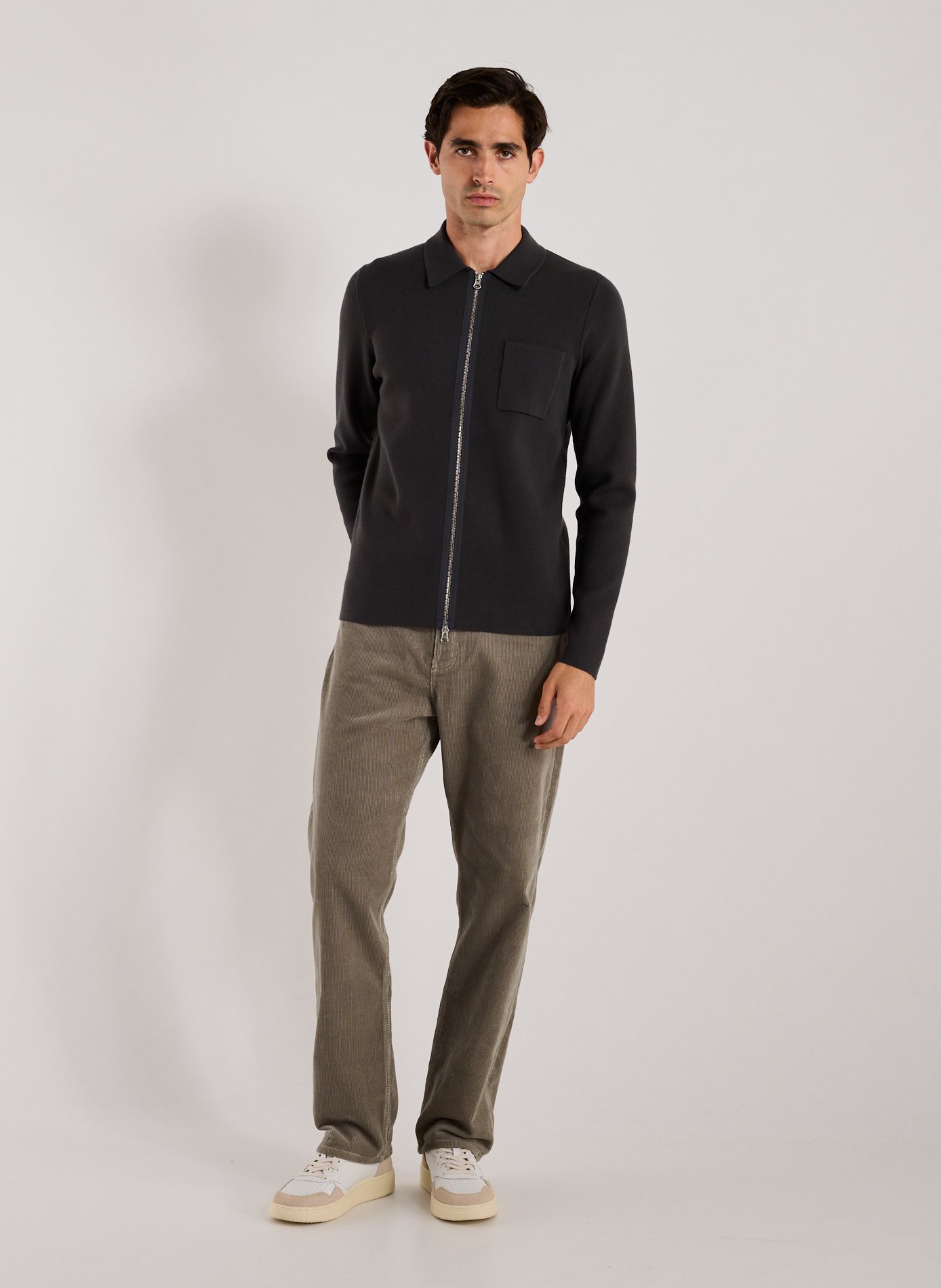 Pull polo droit SAMSOE SAMSOE Gris