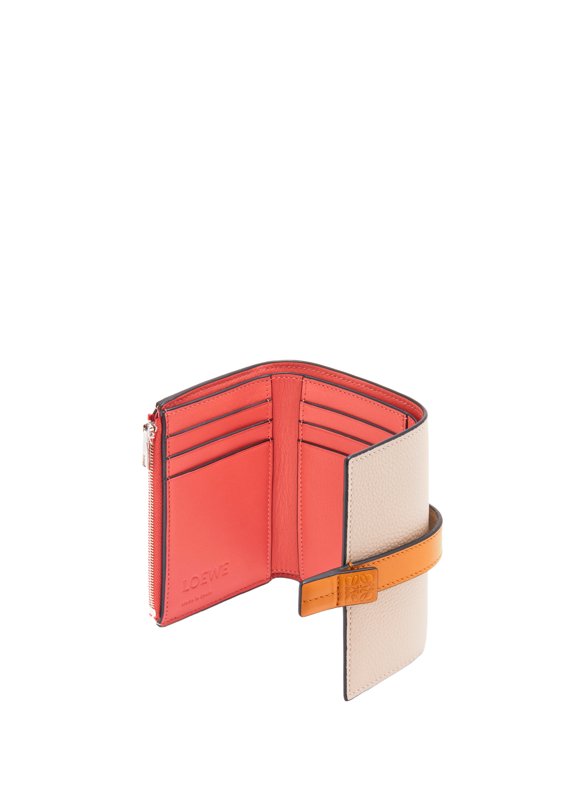 Small vertical wallet in soft grained calf leather LOEWE Beige