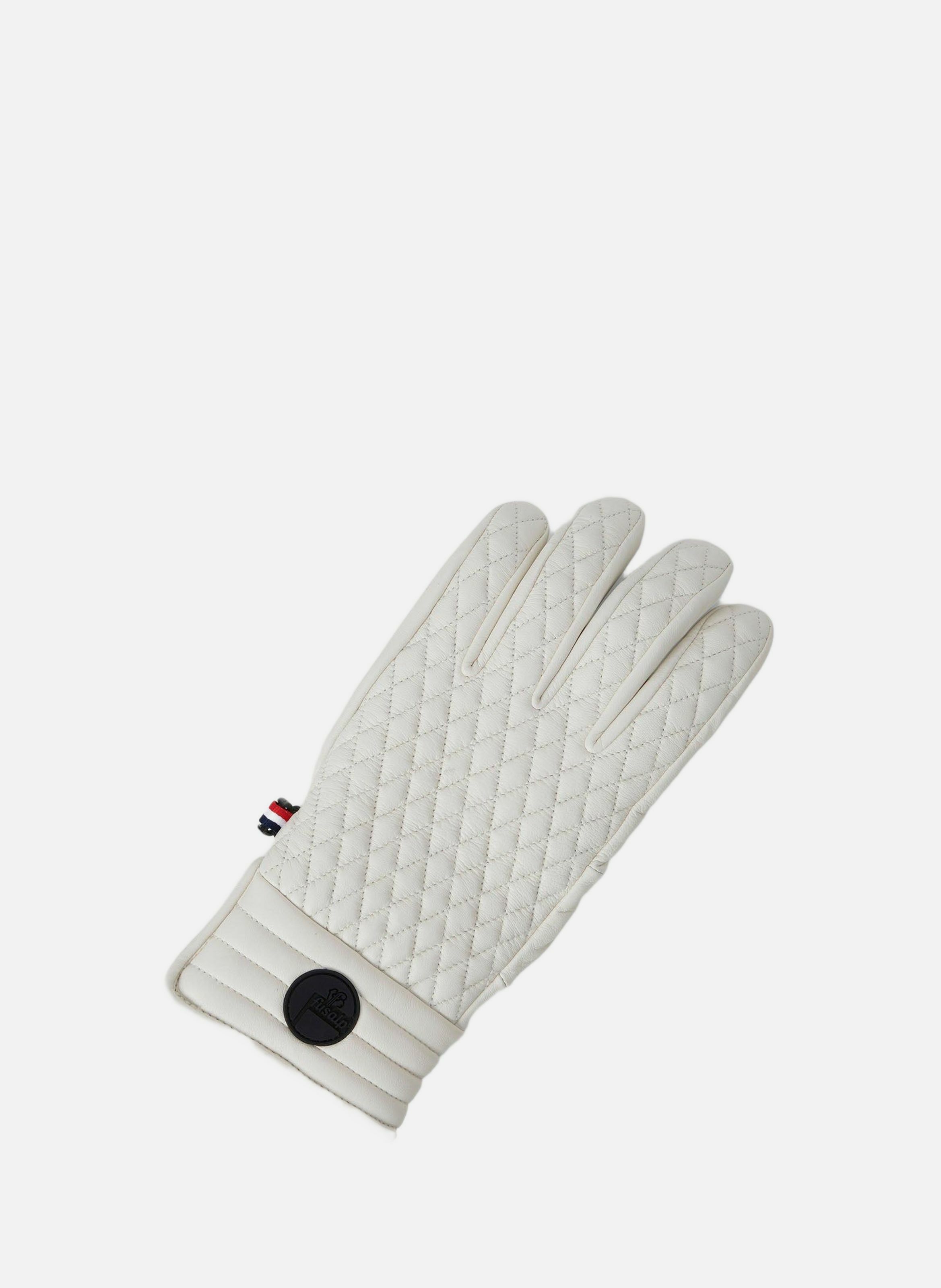 Gants de ski athena glove cuir de chevre FUSALP Blanc