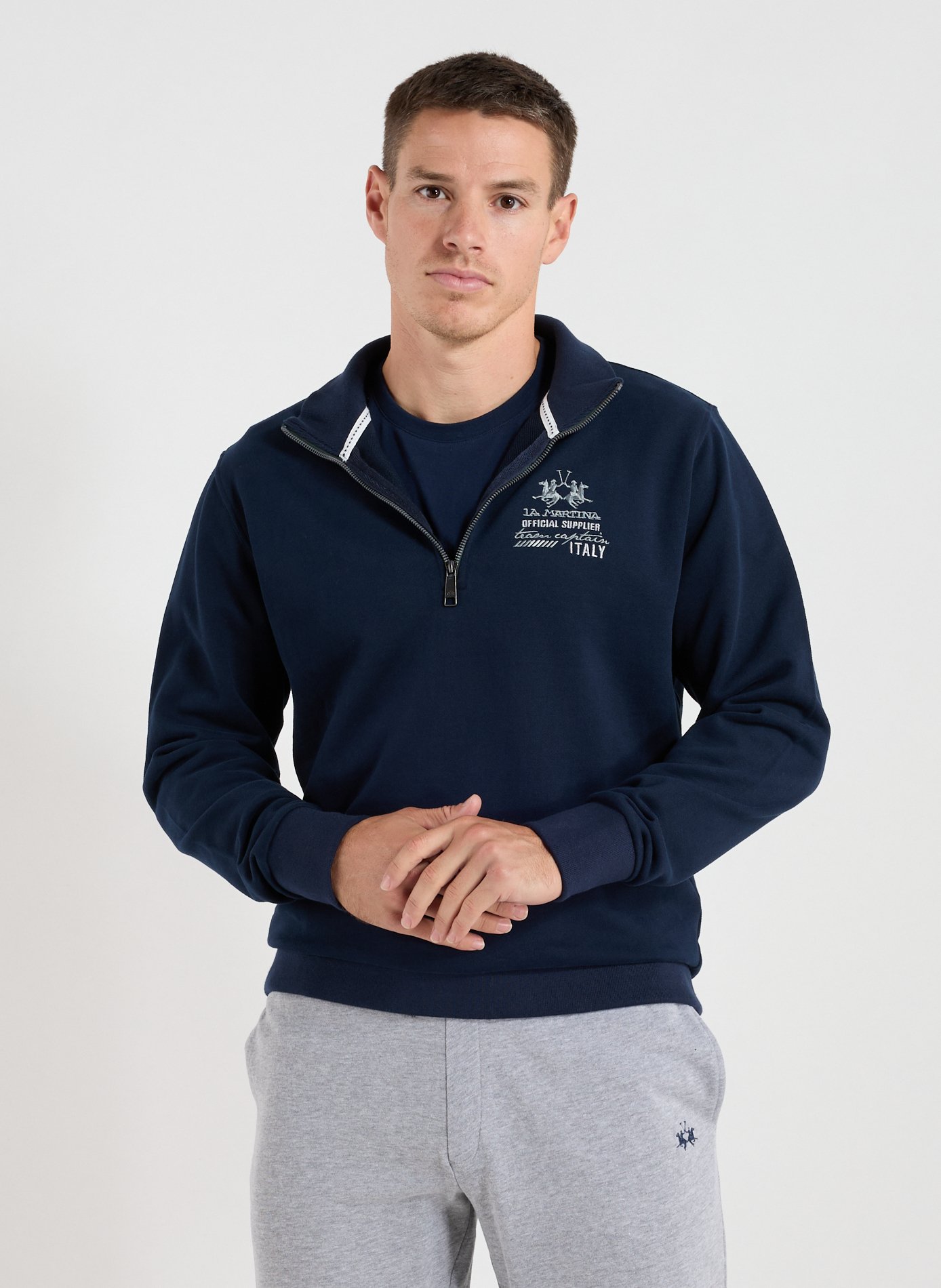 LA MARTINA Cotton sweatshirt Blue