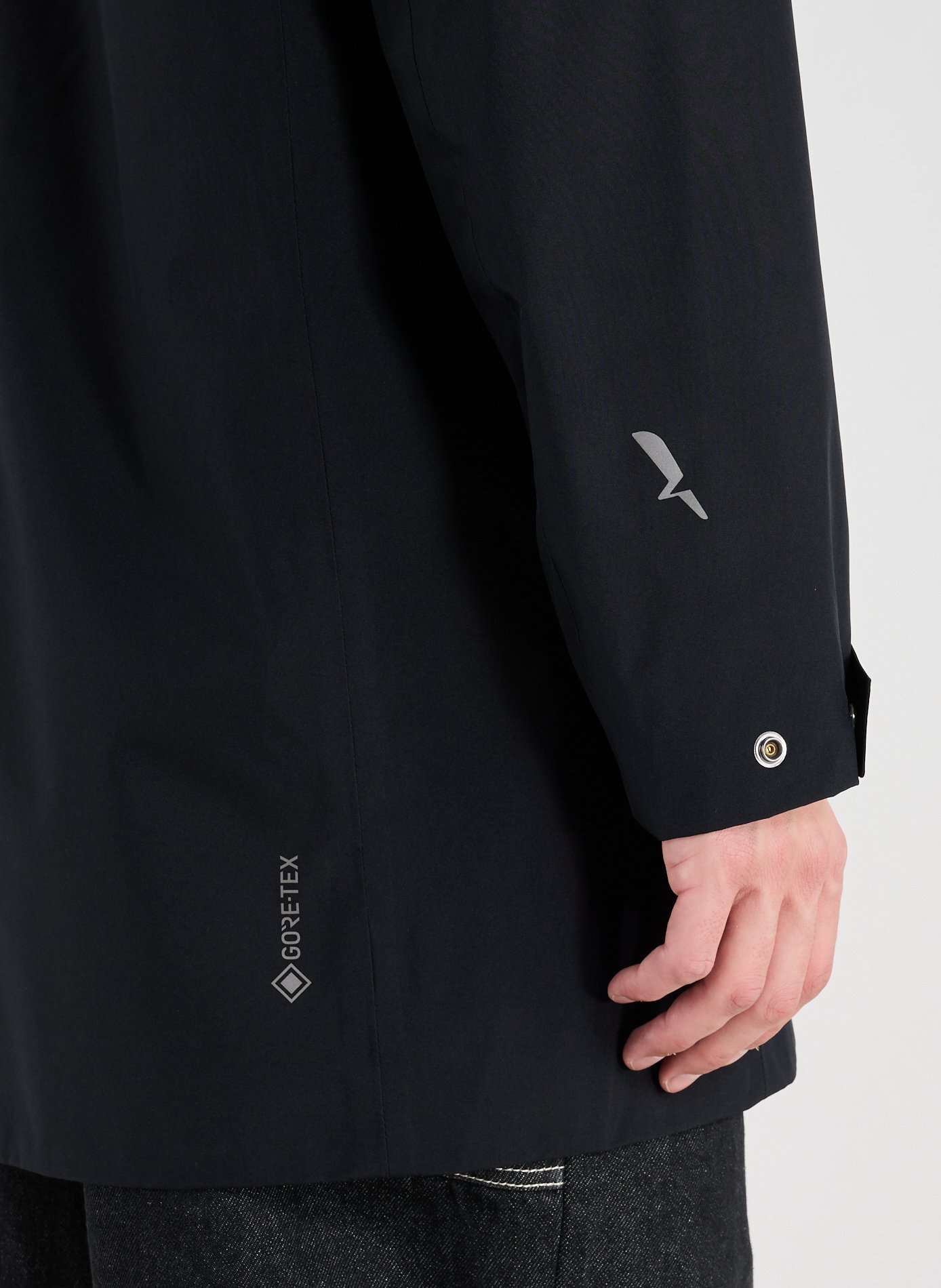 Waterproof parka with retractable hood AIGLE Black