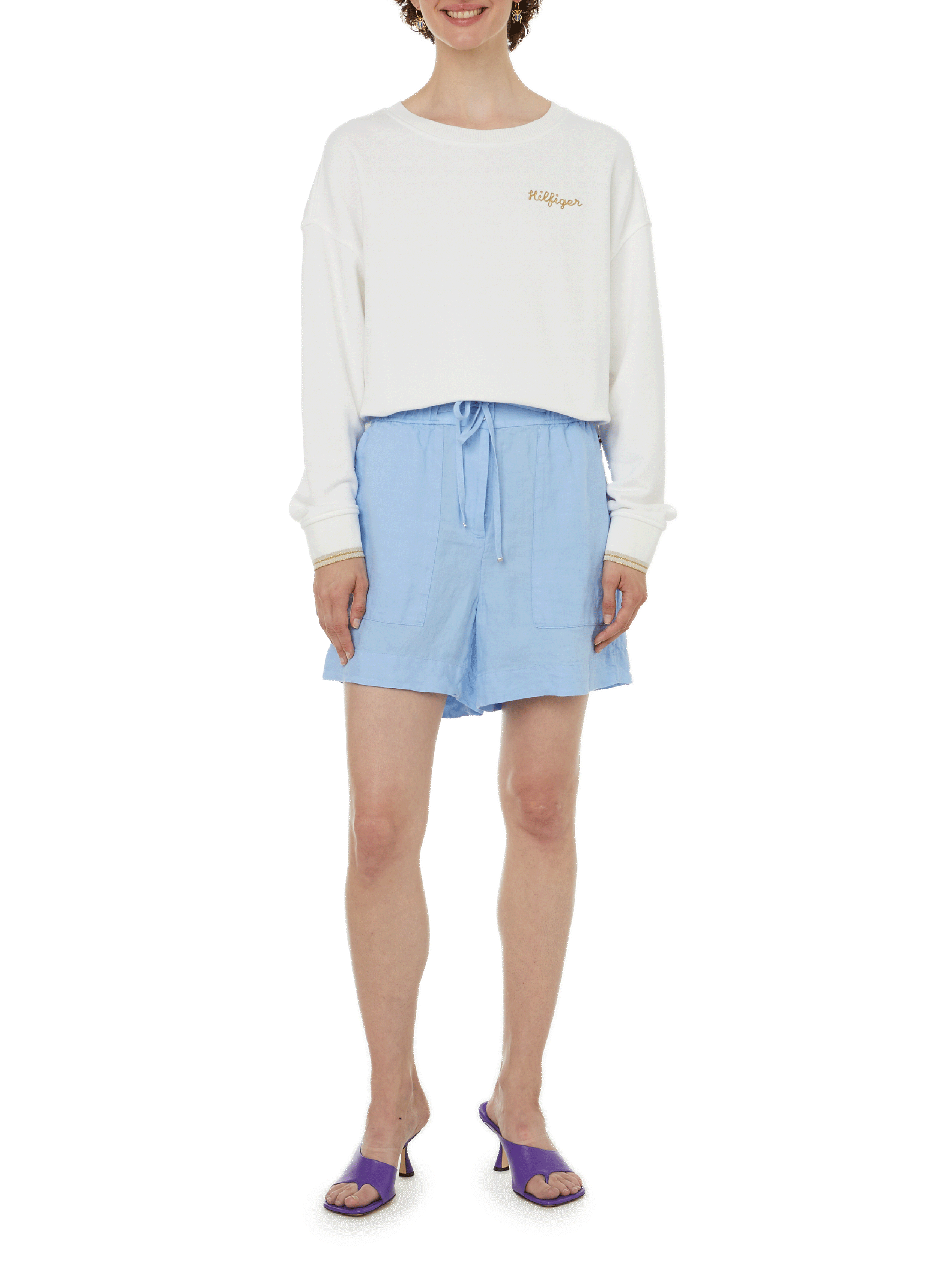 Boucles d'oreille pendentif scarabée EYE M - ILEANA MAKRI Bleu