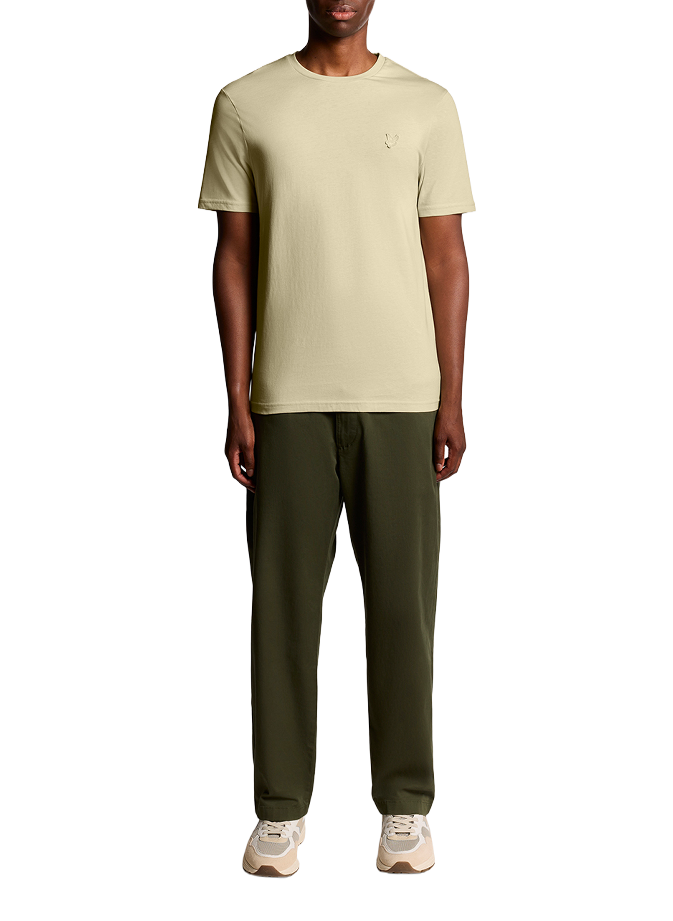 T-shirt à col rond en coton LYLE & SCOTT Beige