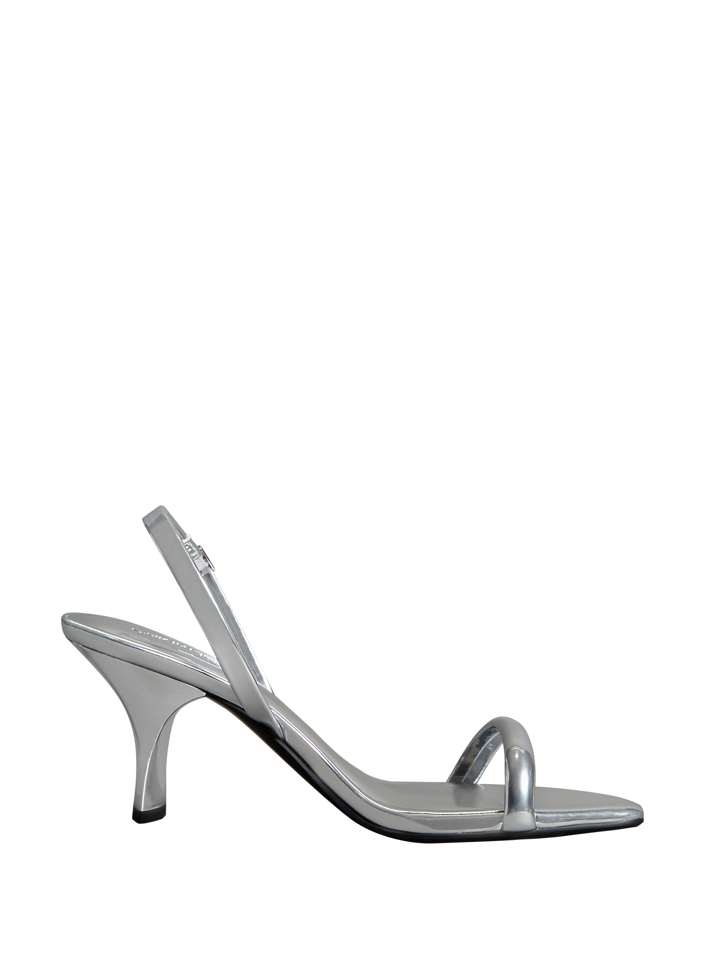 Sandales à talons Elisa à bout carré CALVIN KLEIN Argent