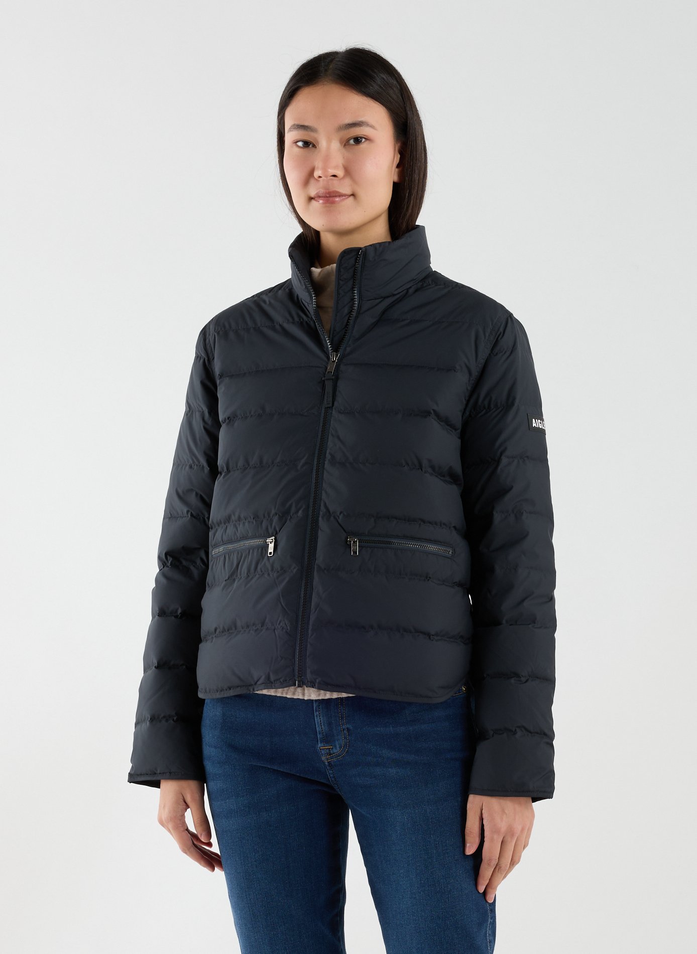 AIGLE Veste matelassée à col montant Noir