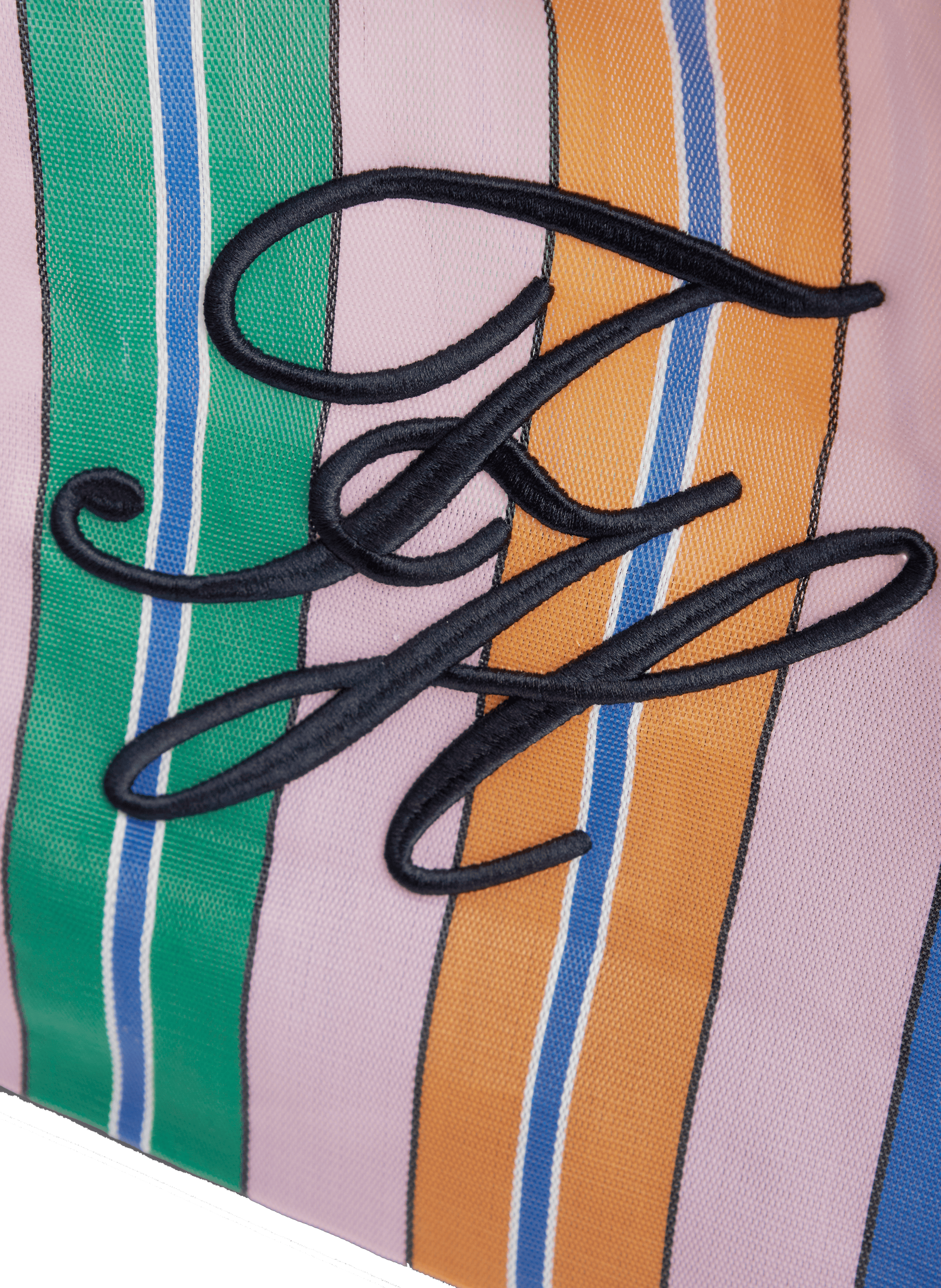 Sac cabas rayé à logo brodé TOMMY HILFIGER Rose