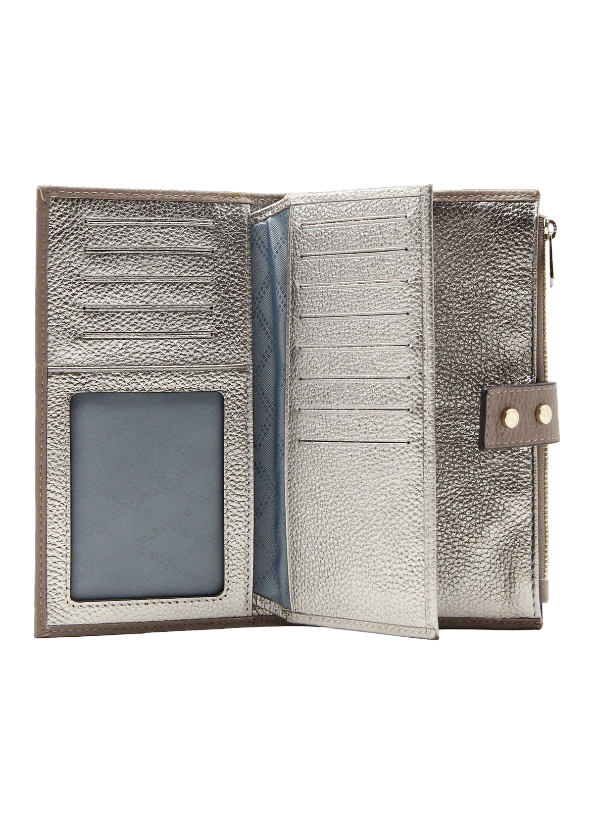 Hebdo | portefeuille compagnon gm en cuir de veau grainé POURCHET Marron