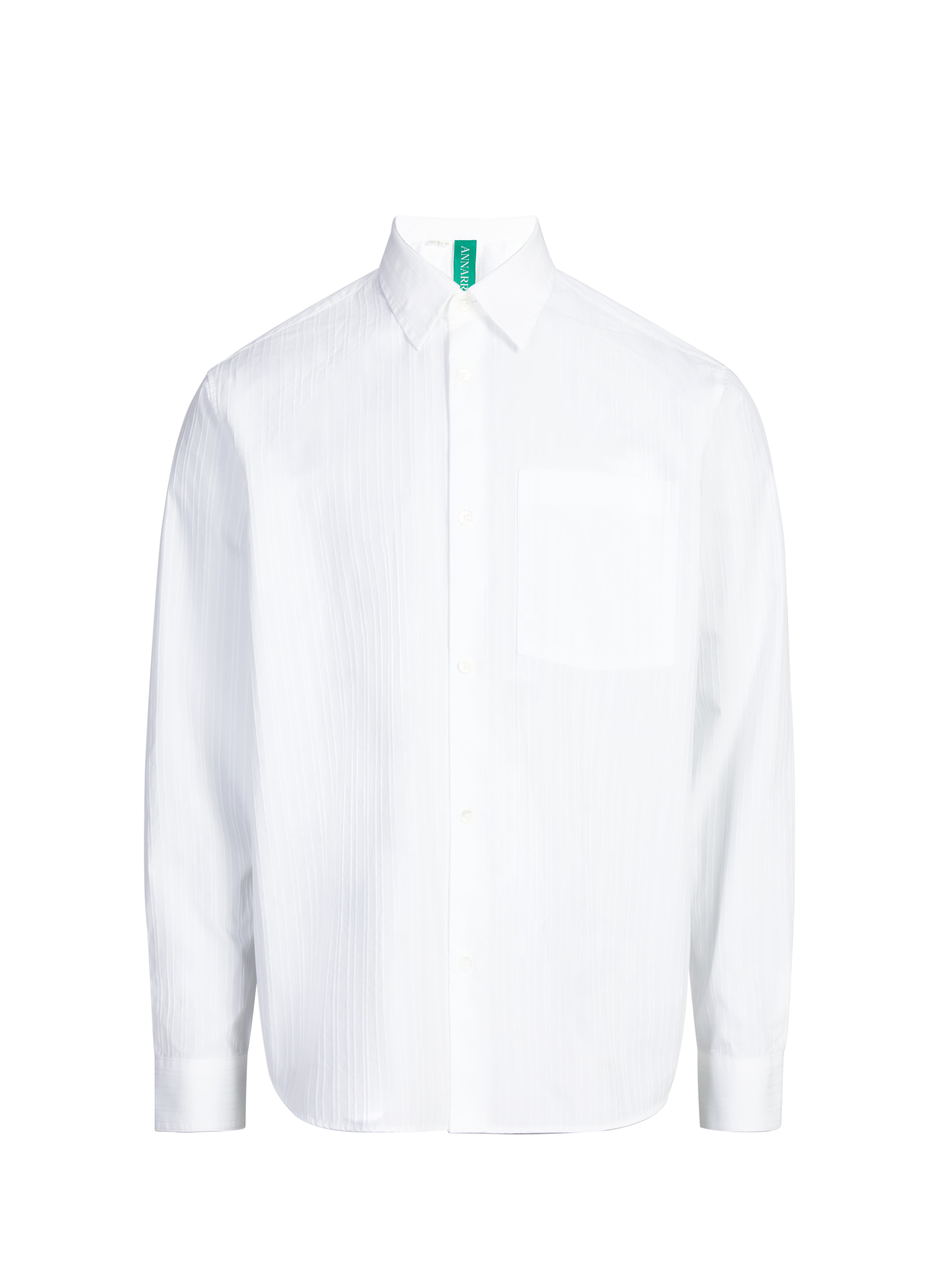 Chemise droite rayée en coton ANNARR Blanc