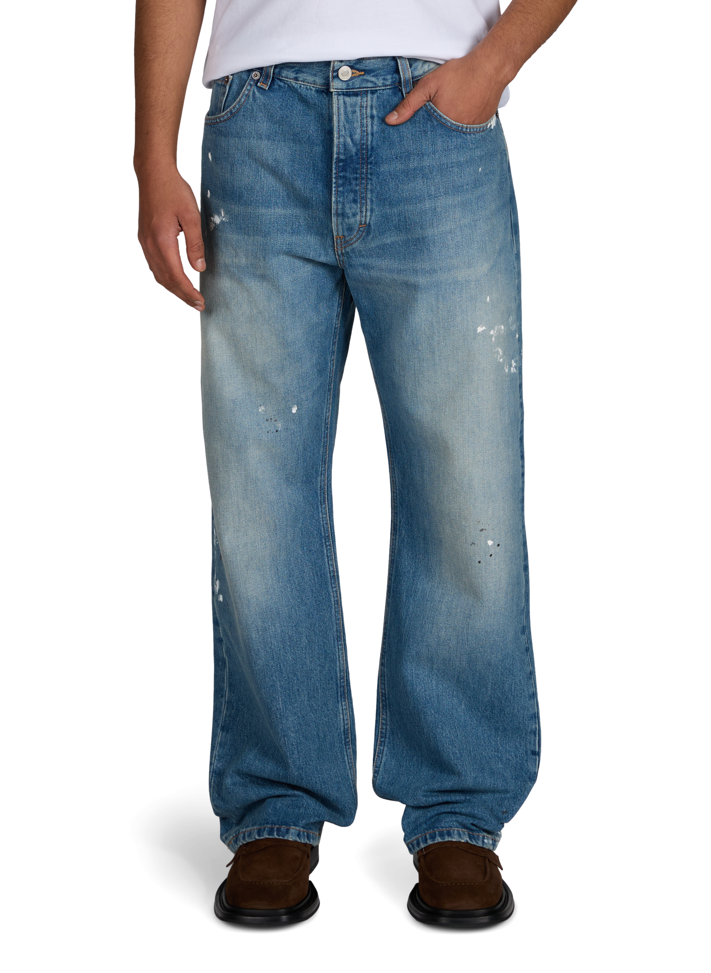 Embroidered Sunday Organic Cotton T-shirt MAISON LABICHE White