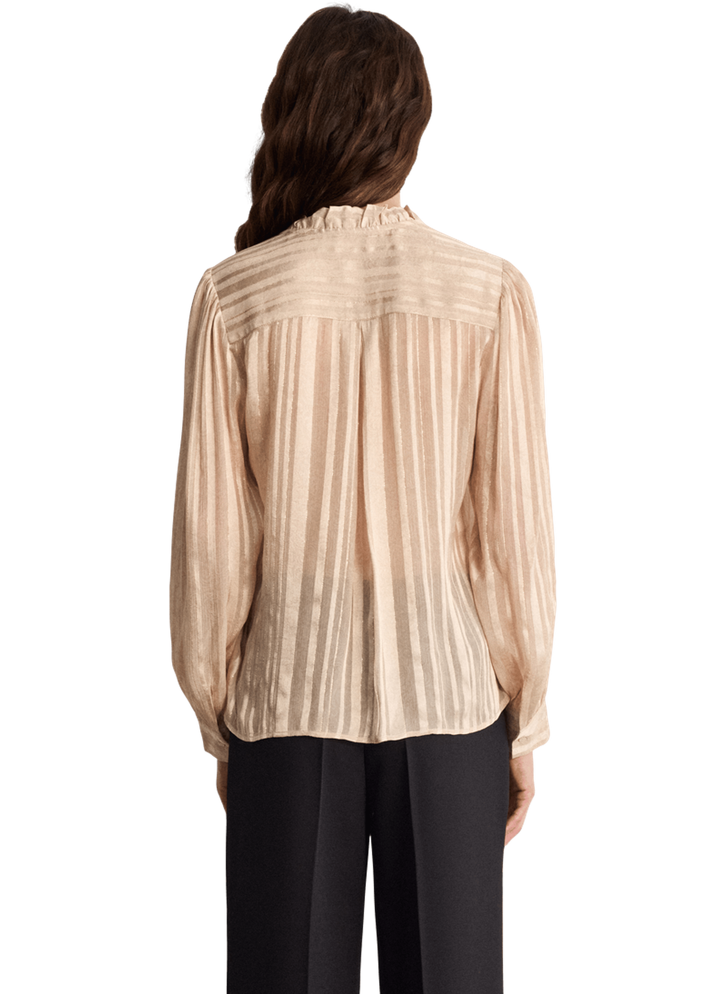 Chemise fluide à rayures et lurex - camila PABLO Beige