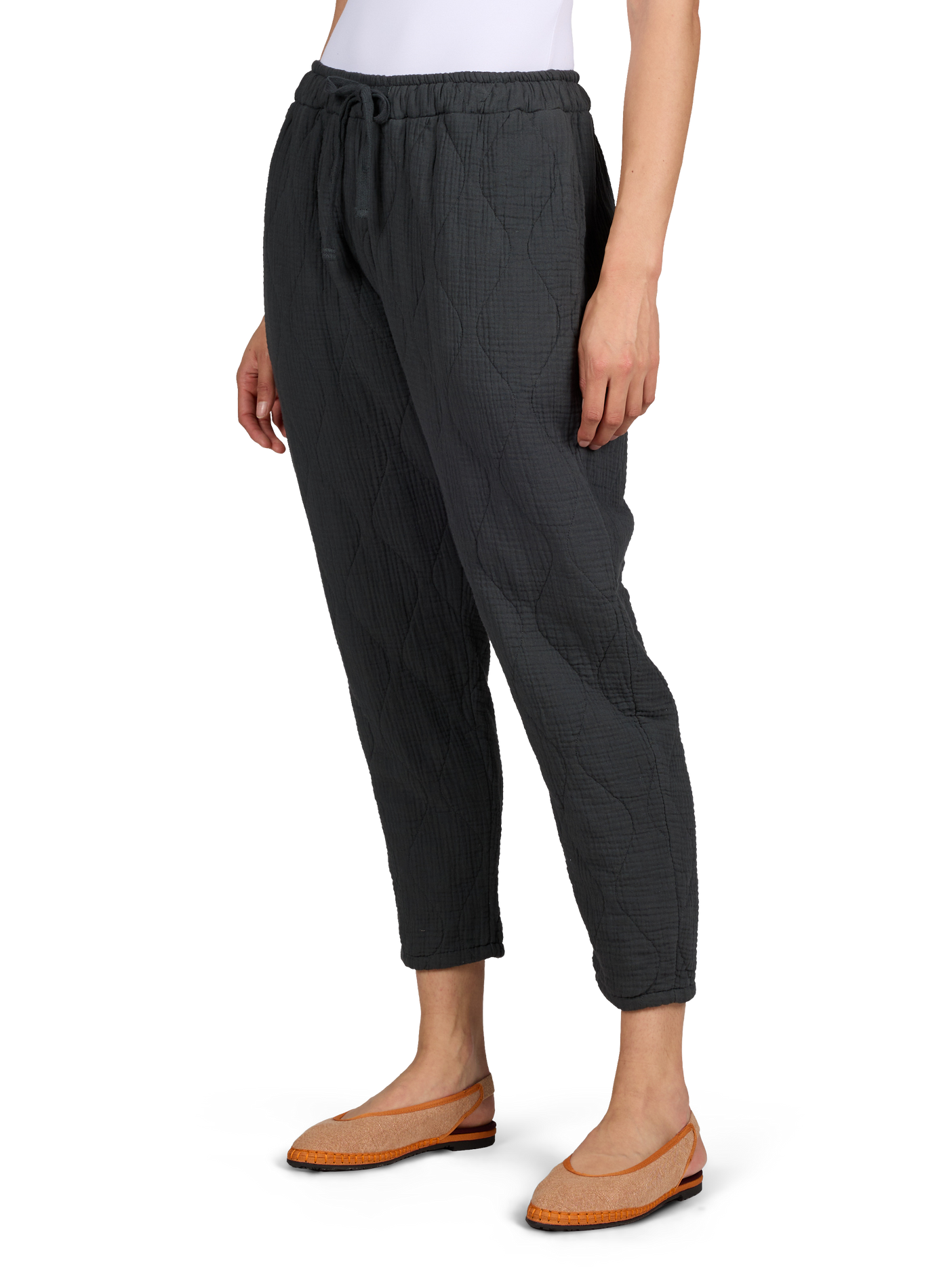 Quilted cotton Boston pants AOKYANOS Grey