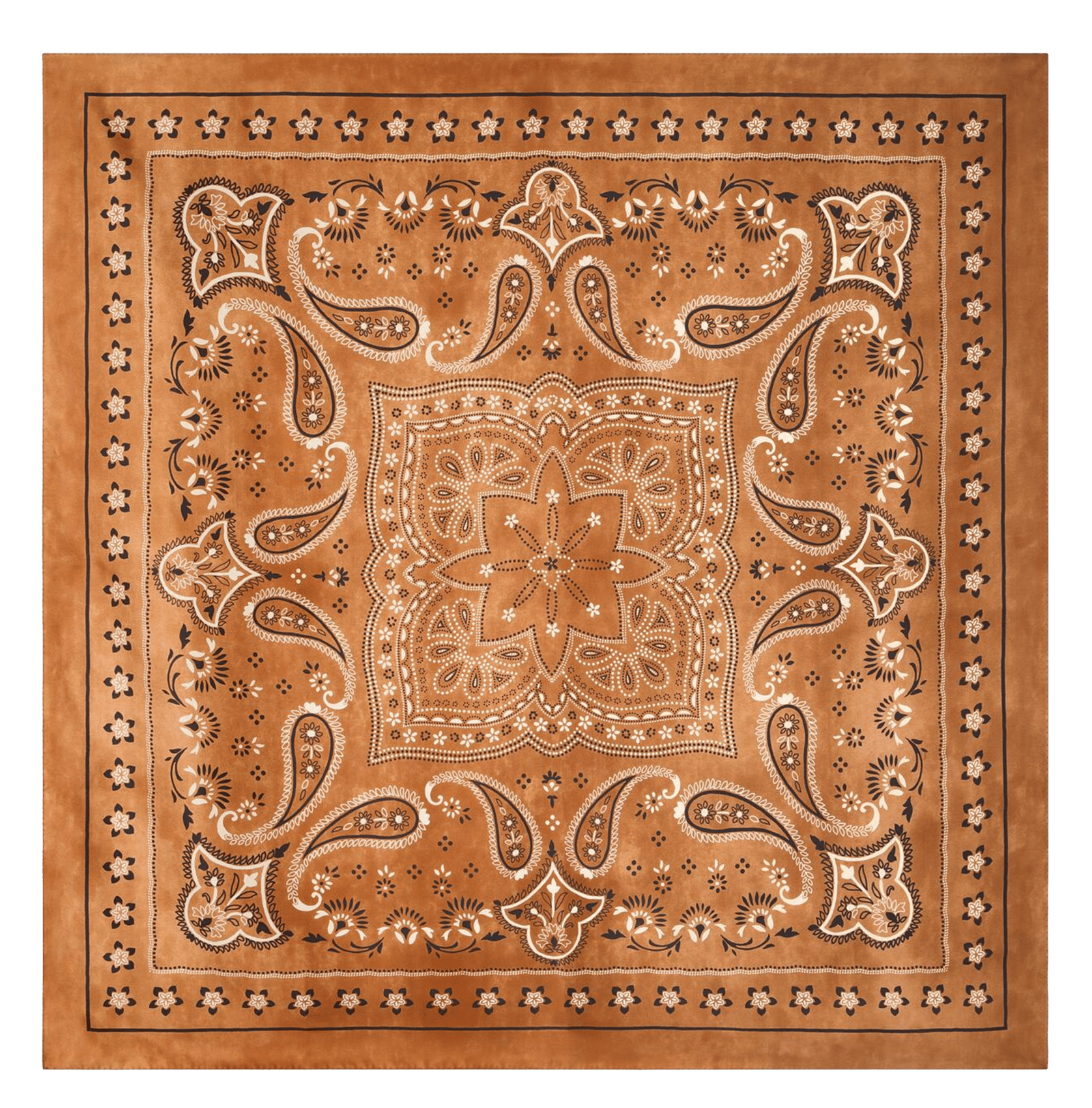 Foulard en soie imprimé SANDRO Marron