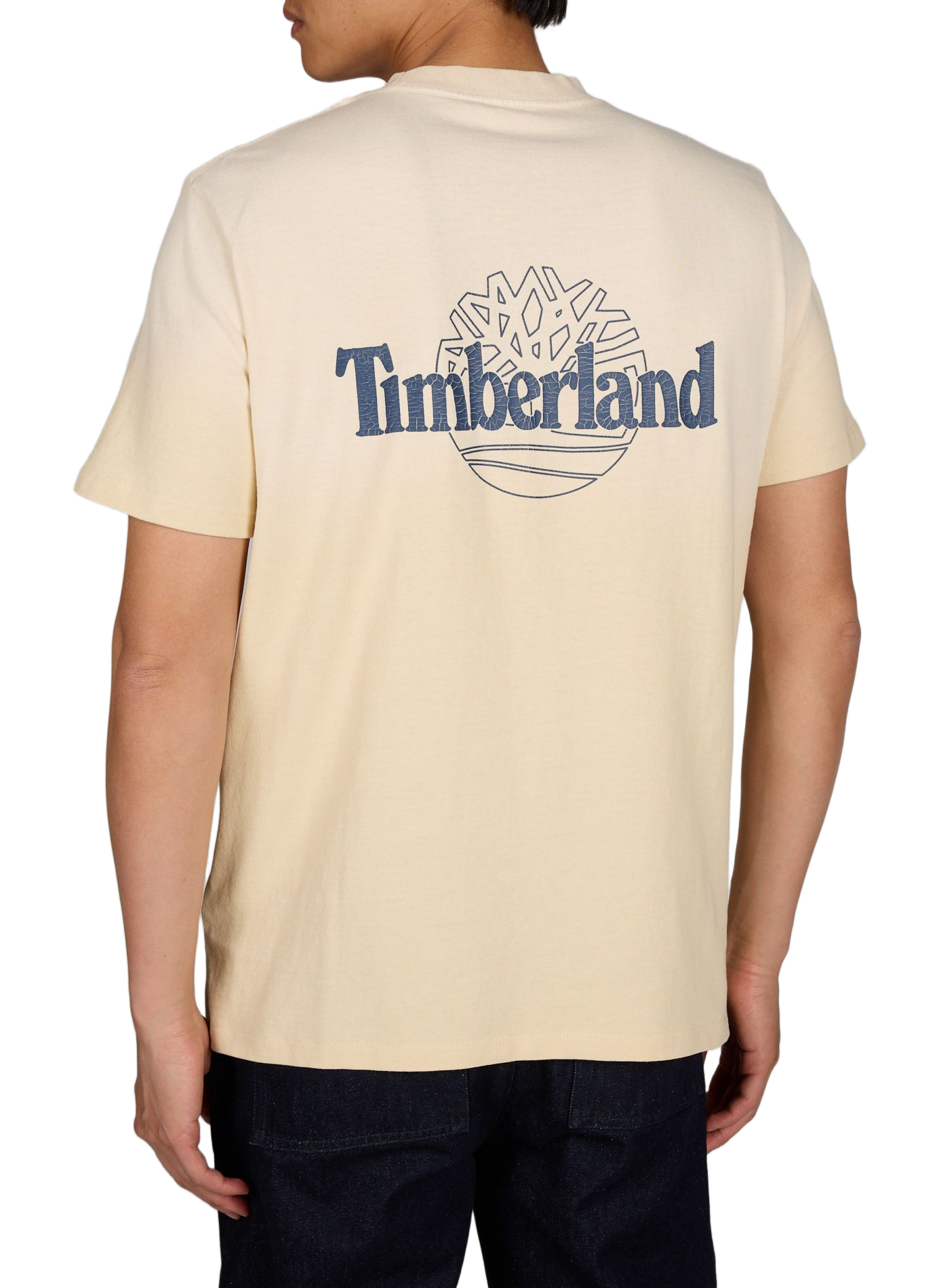 T-shirt imprimé à col rond en coton TIMBERLAND Beige