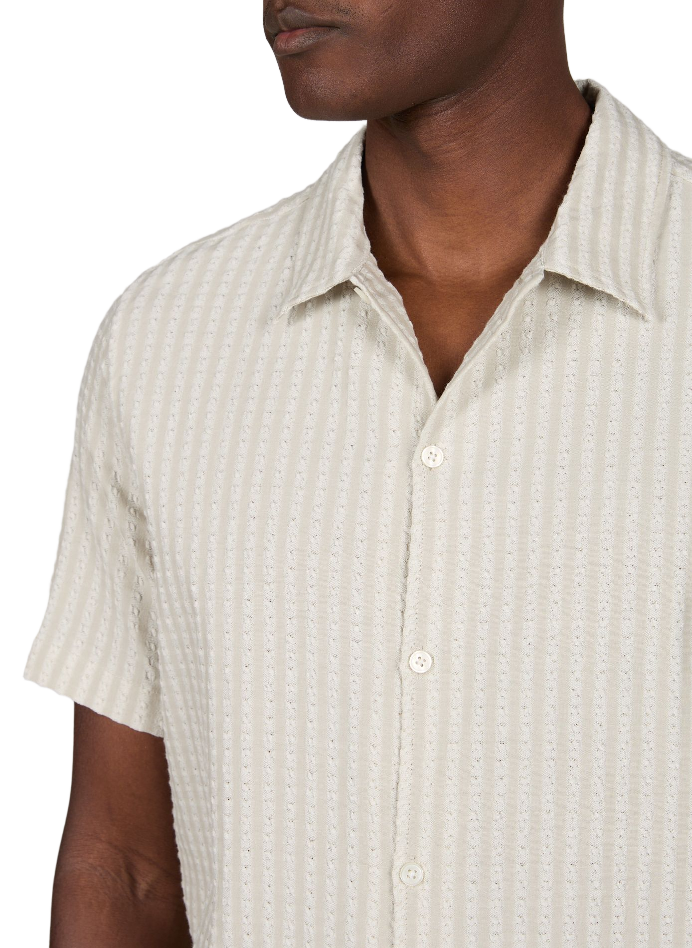 Polo manches courtes texturé SAMSOE SAMSOE Gris