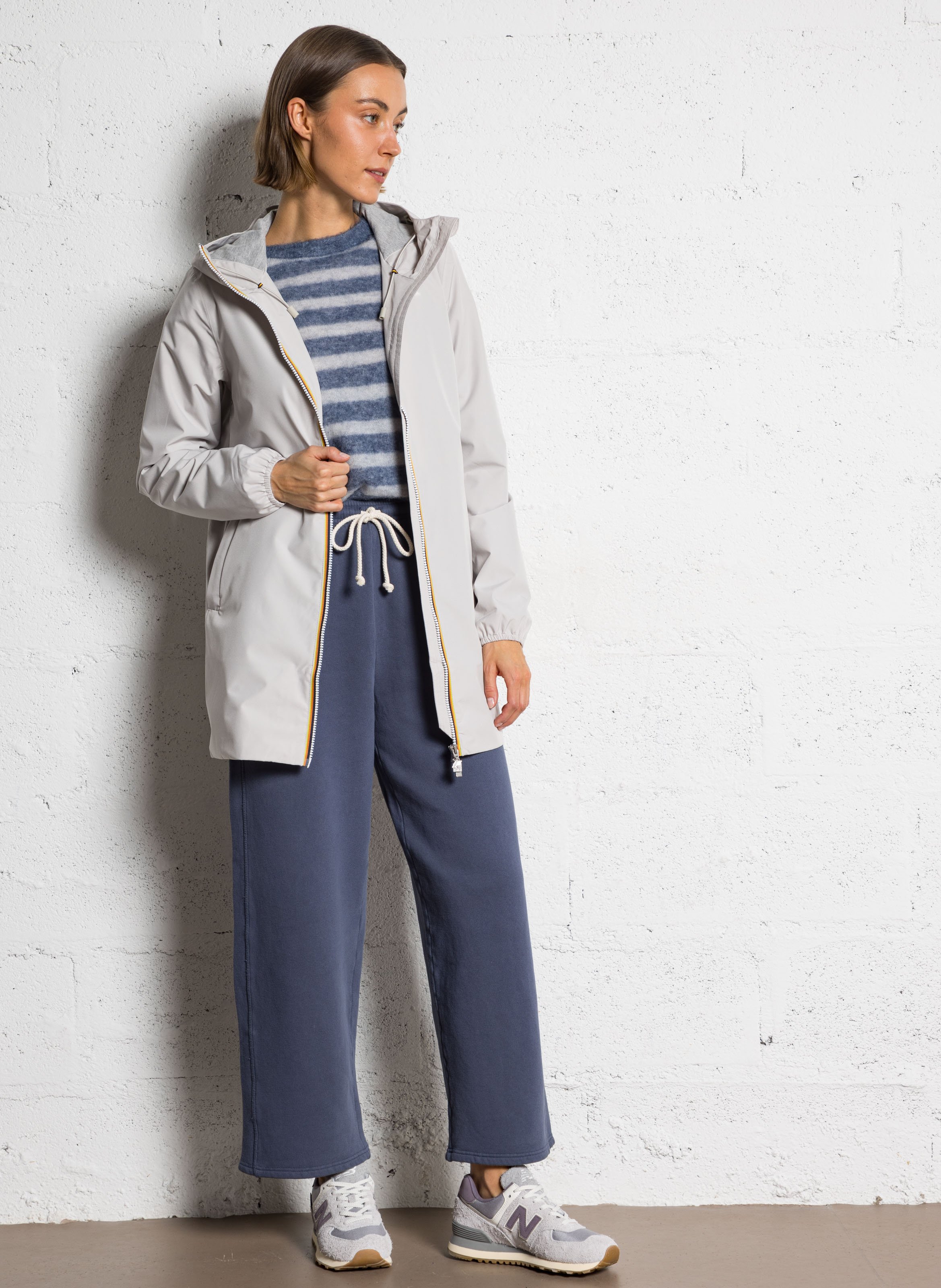 Pull droit en alpaga mélangé nenybay AMERICAN VINTAGE Gris