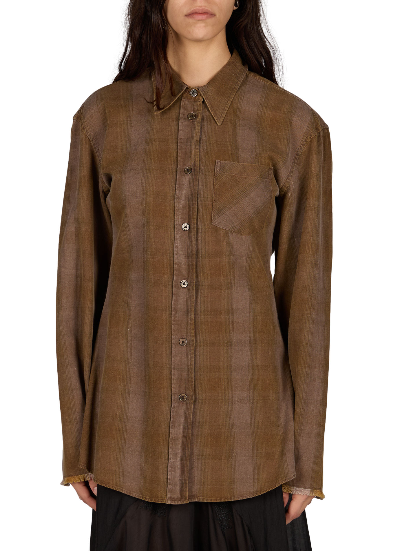 Chemise cintrée à carreaux en coton OUR LEGACY Multicolore