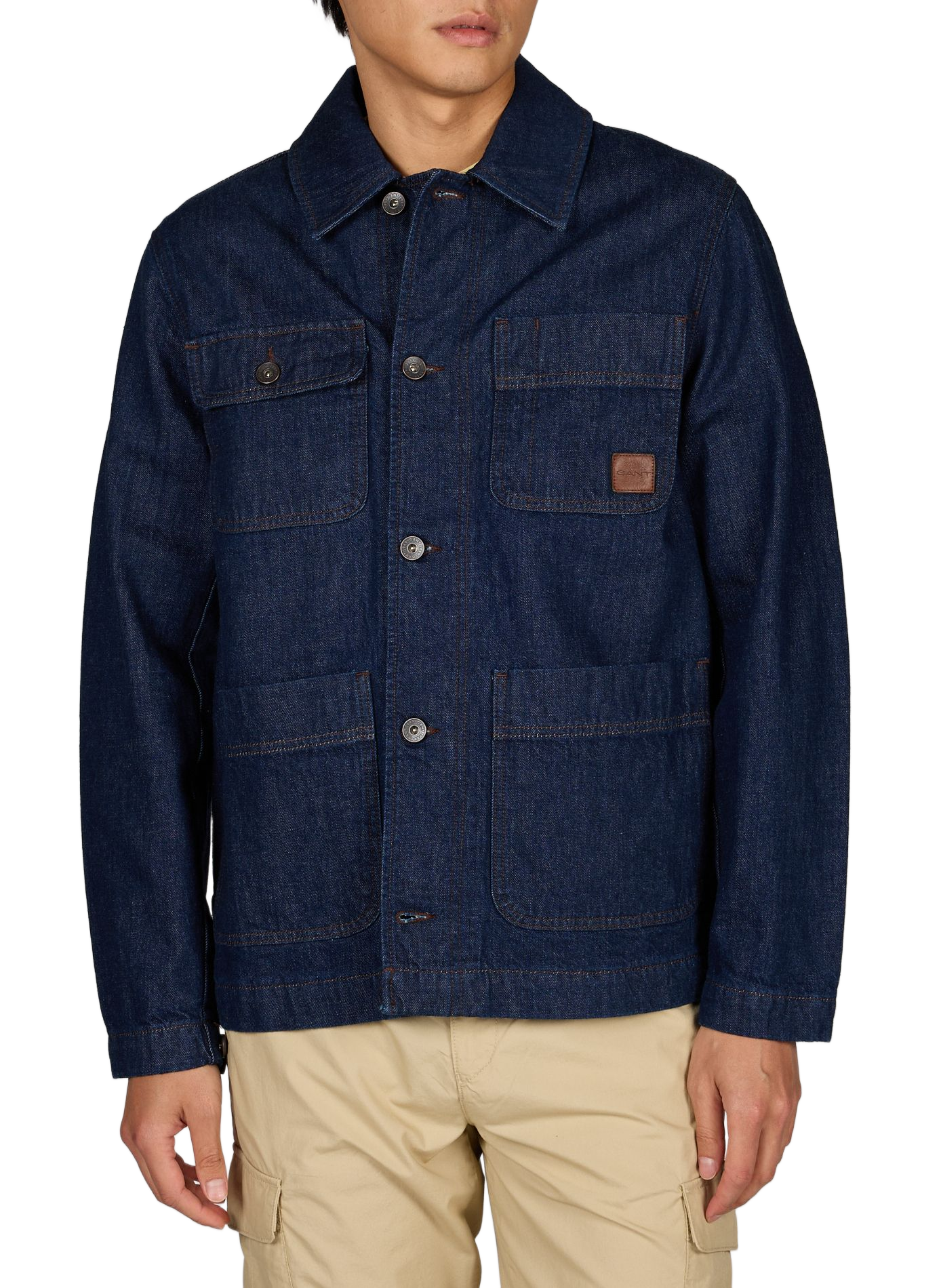 Regular fit denim jacket in cotton GANT Blue