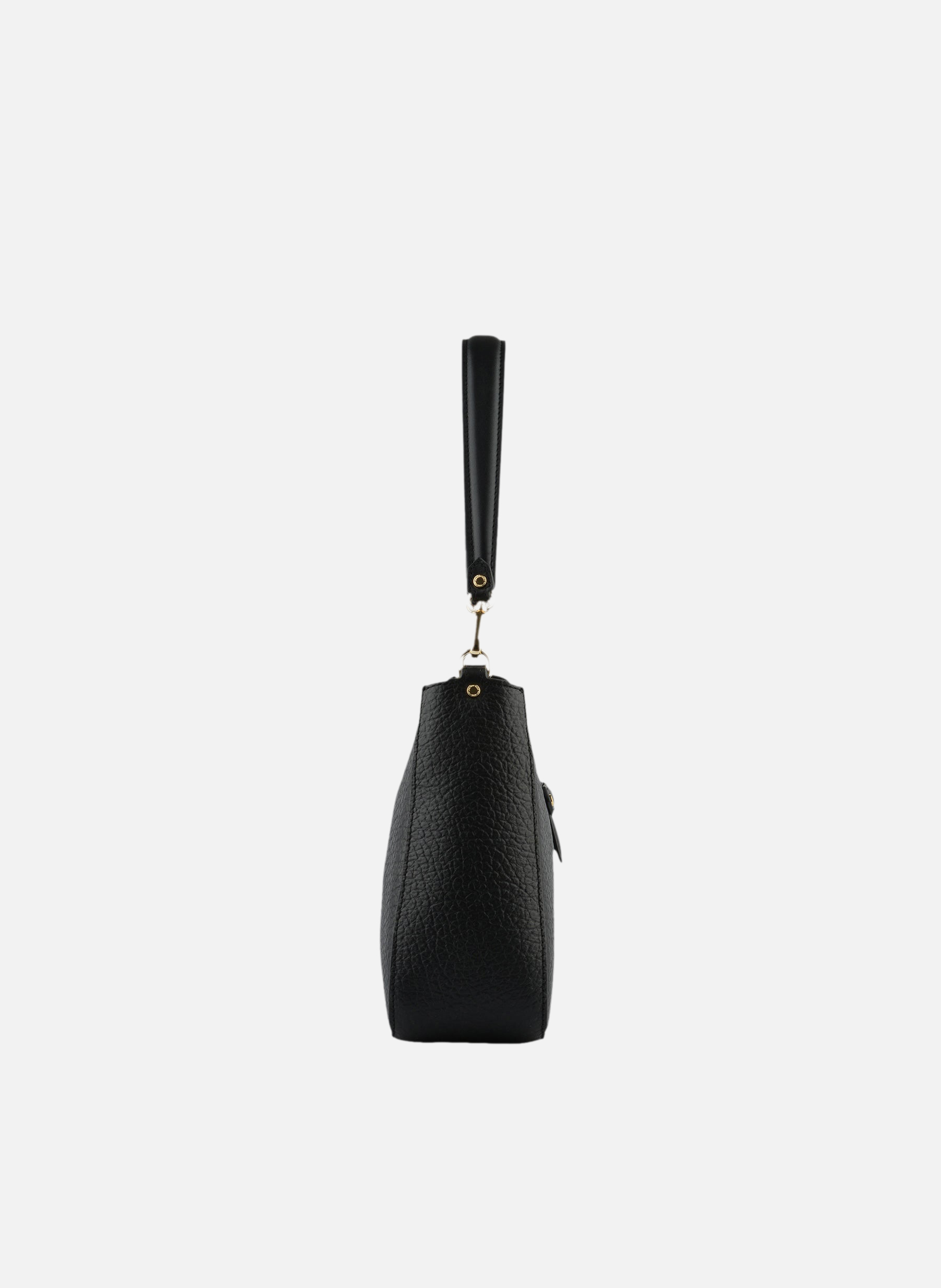 Fleuves | sac porté épaule gm en cuir de vachette | Noir POURCHET Femme