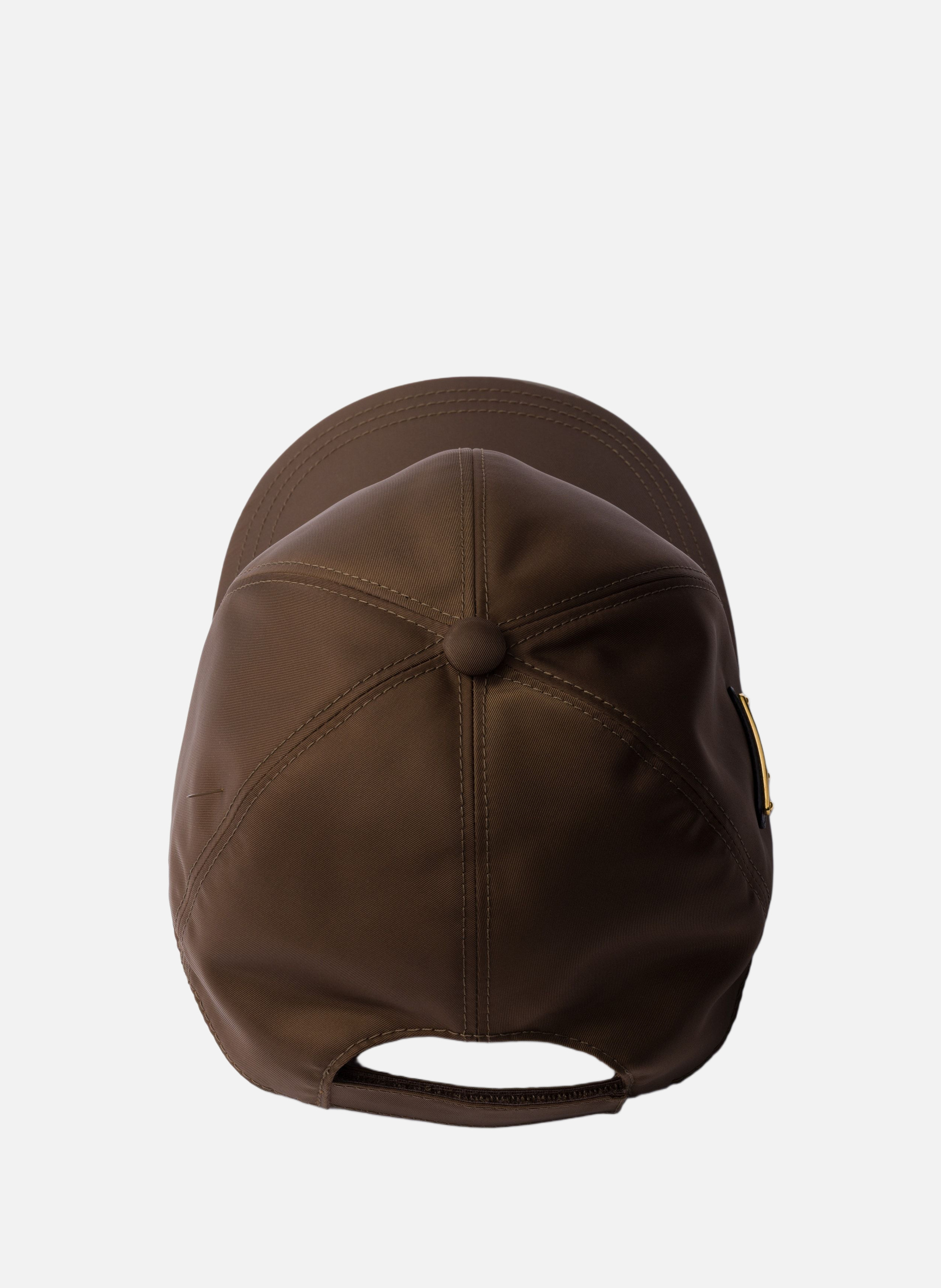 Casquette de baseball en re-nylon PRADA Marron