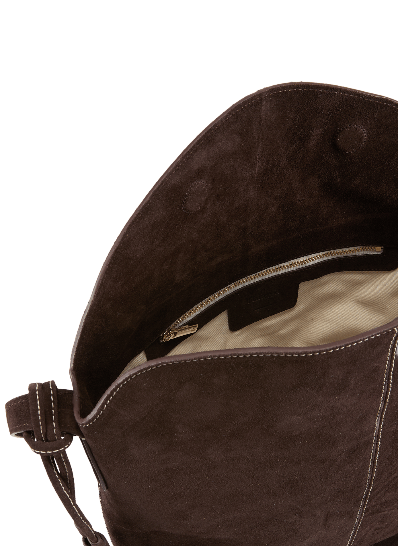 Alda Grande suede leather shoulder bag FLATTERED Brown