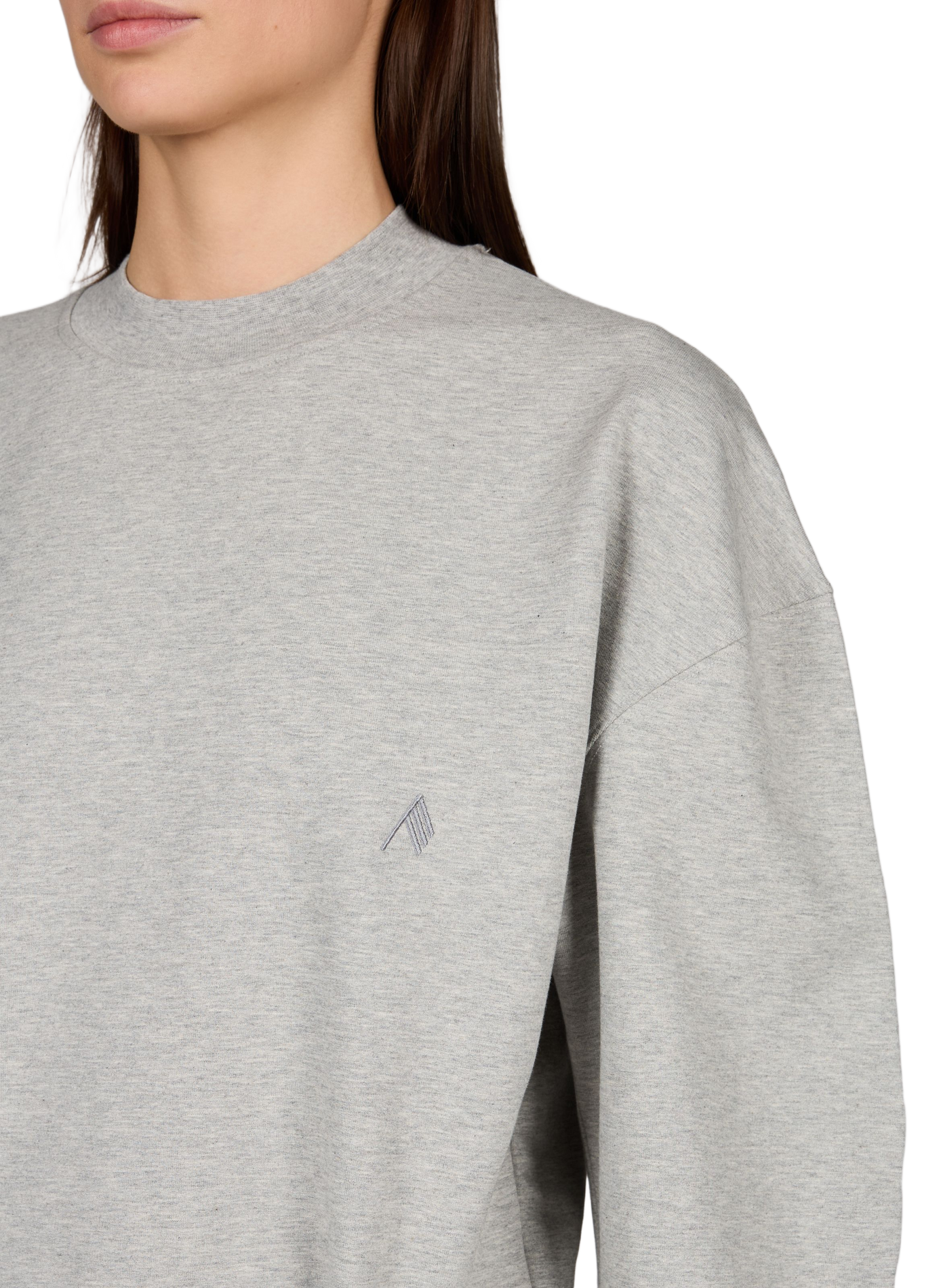 Sweat oversize en coton mélangé THE ATTICO Gris