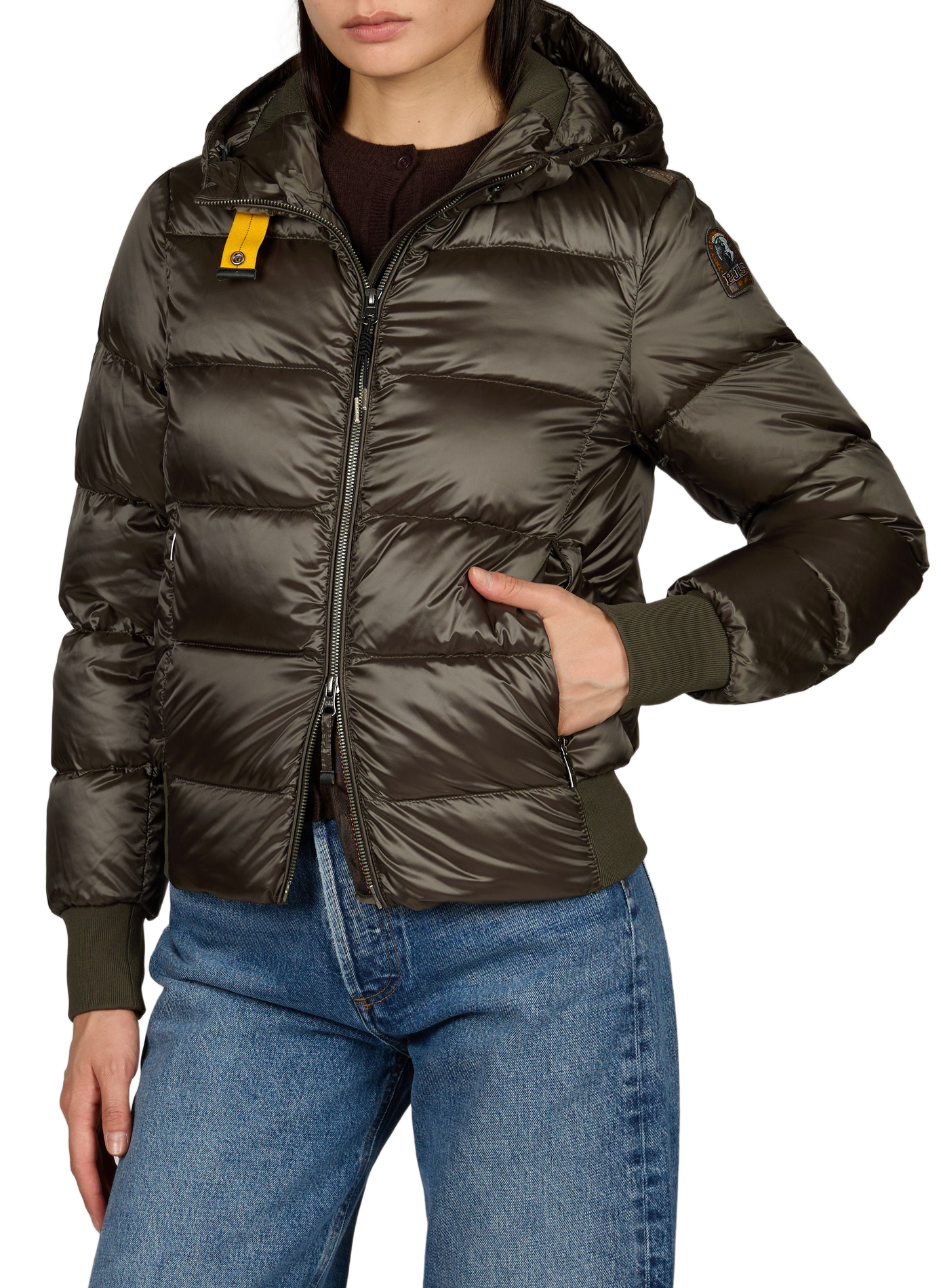 Oversized hooded puffer coat PARAJUMPERS Khaki