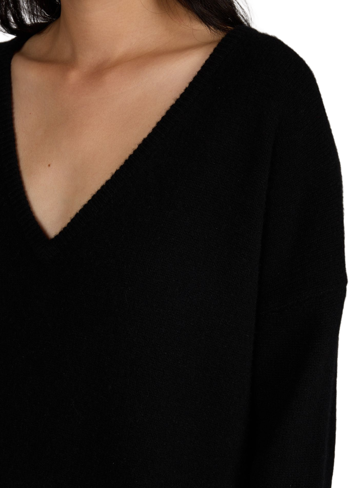 Cashmere V-neck jumper | Black CO Women