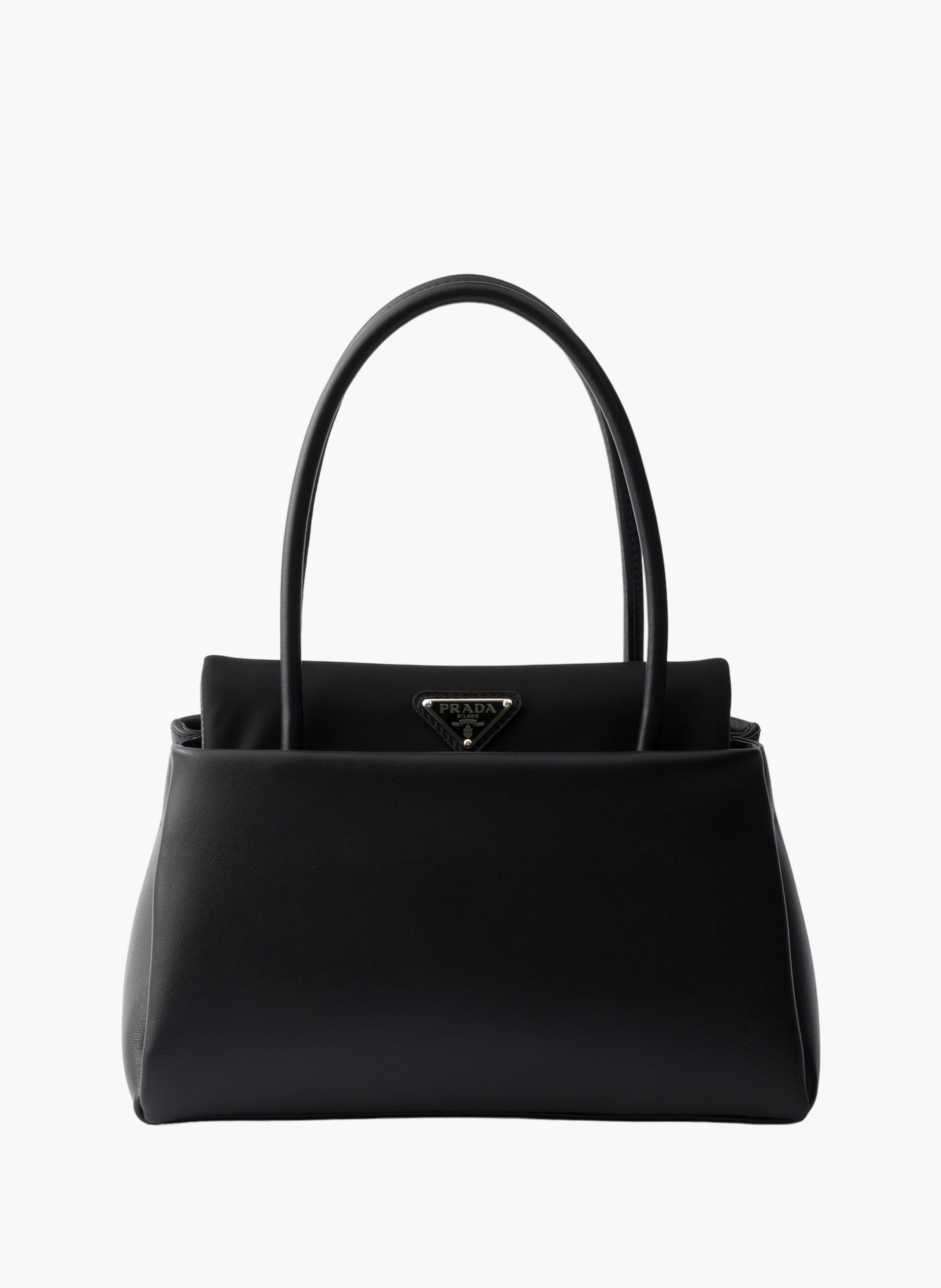 Petit sac prada passage en cuir à rabat PRADA Noir