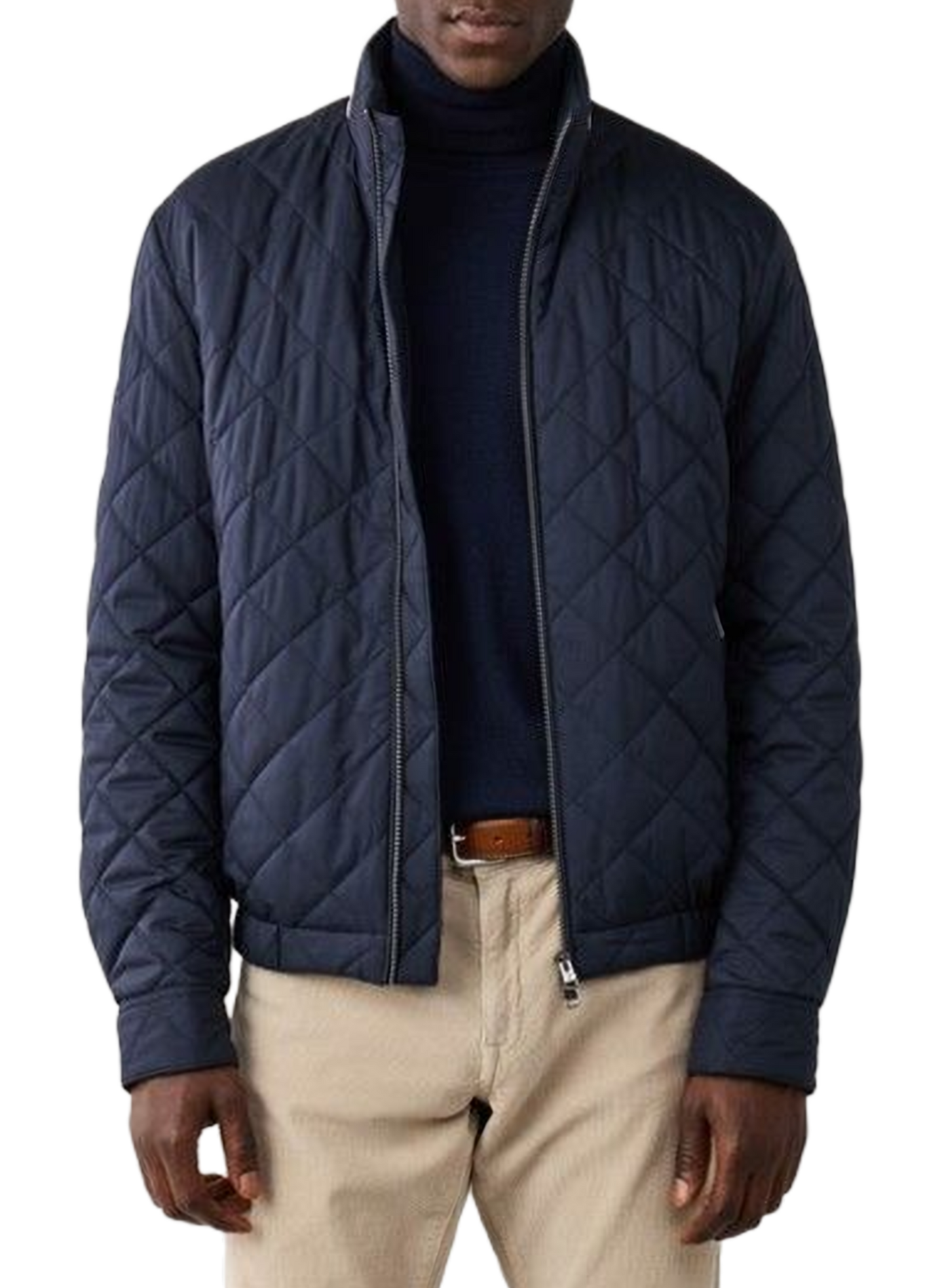 Padded high-neck jacket FACONNABLE Blue