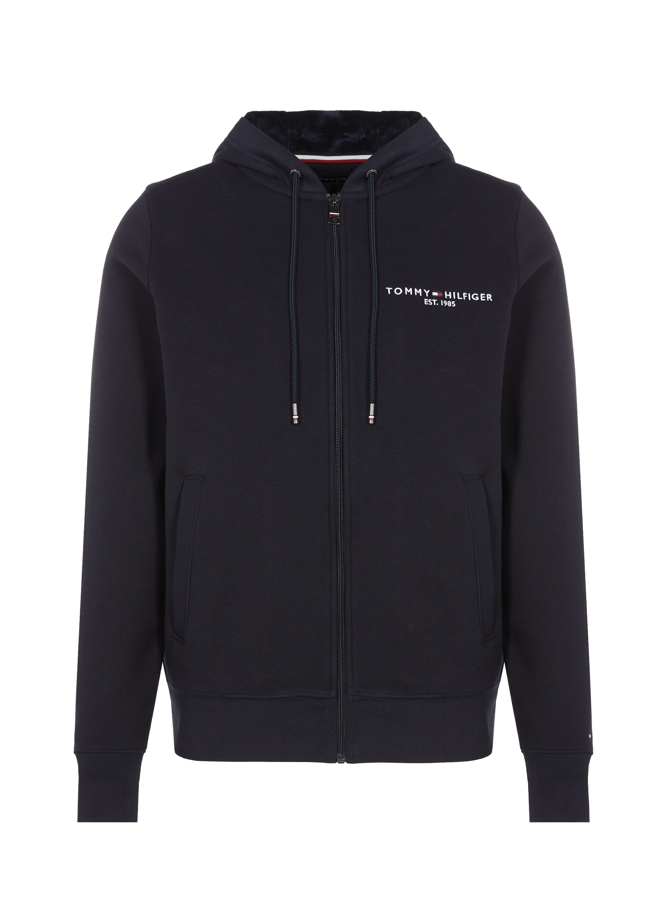 Hoodie zippé en coton