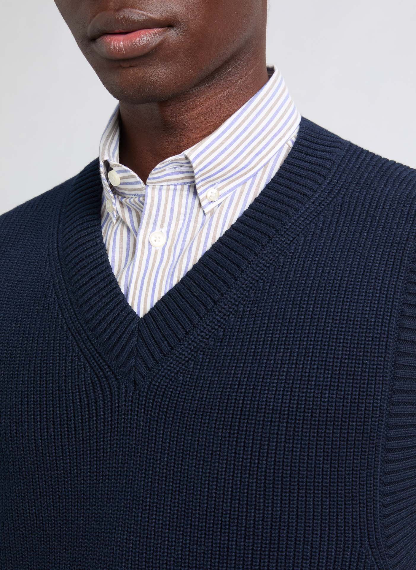 Pull sans manches AU PRINTEMPS PARIS Bleu