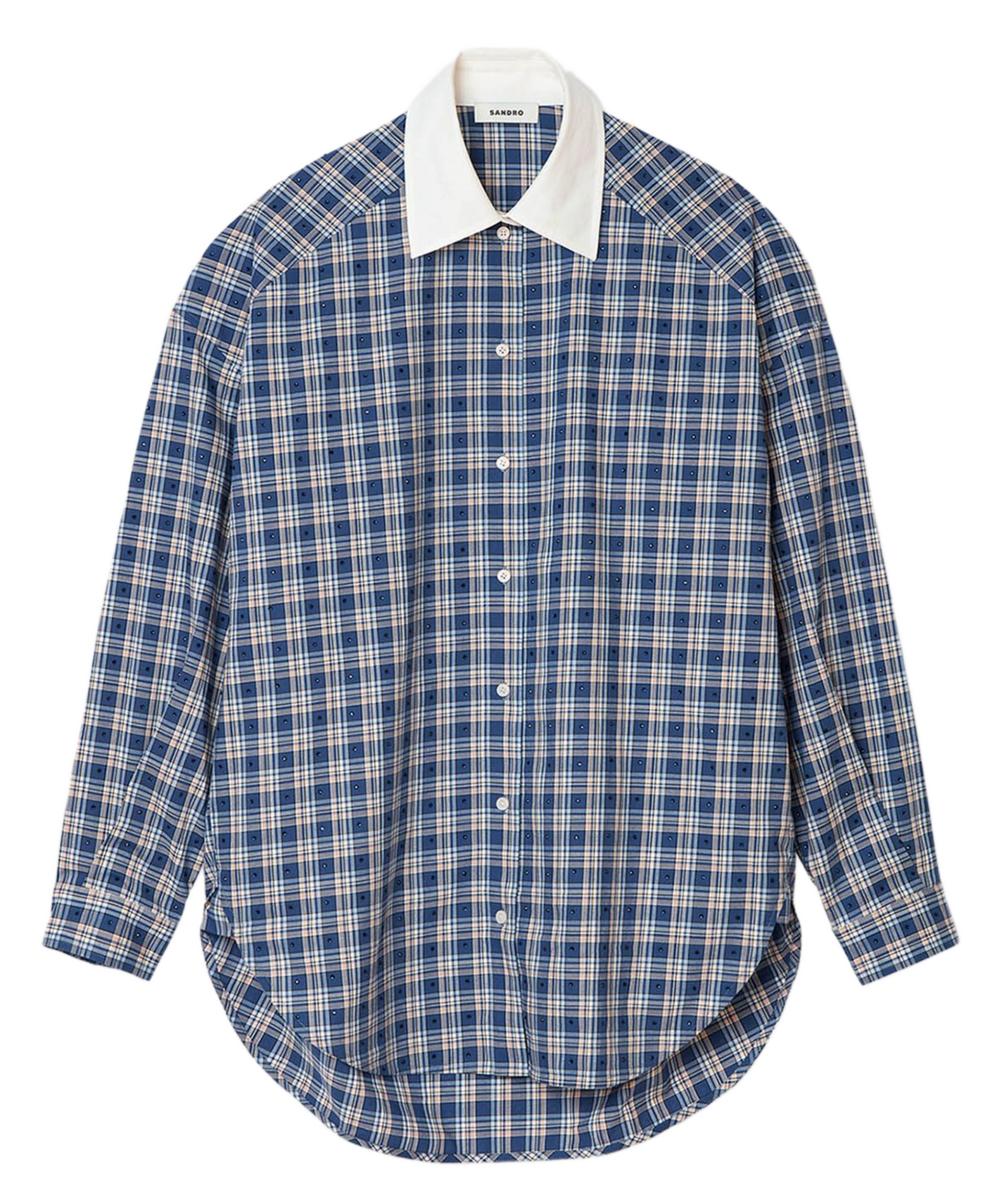 Chemise col classique en coton SANDRO Bleu