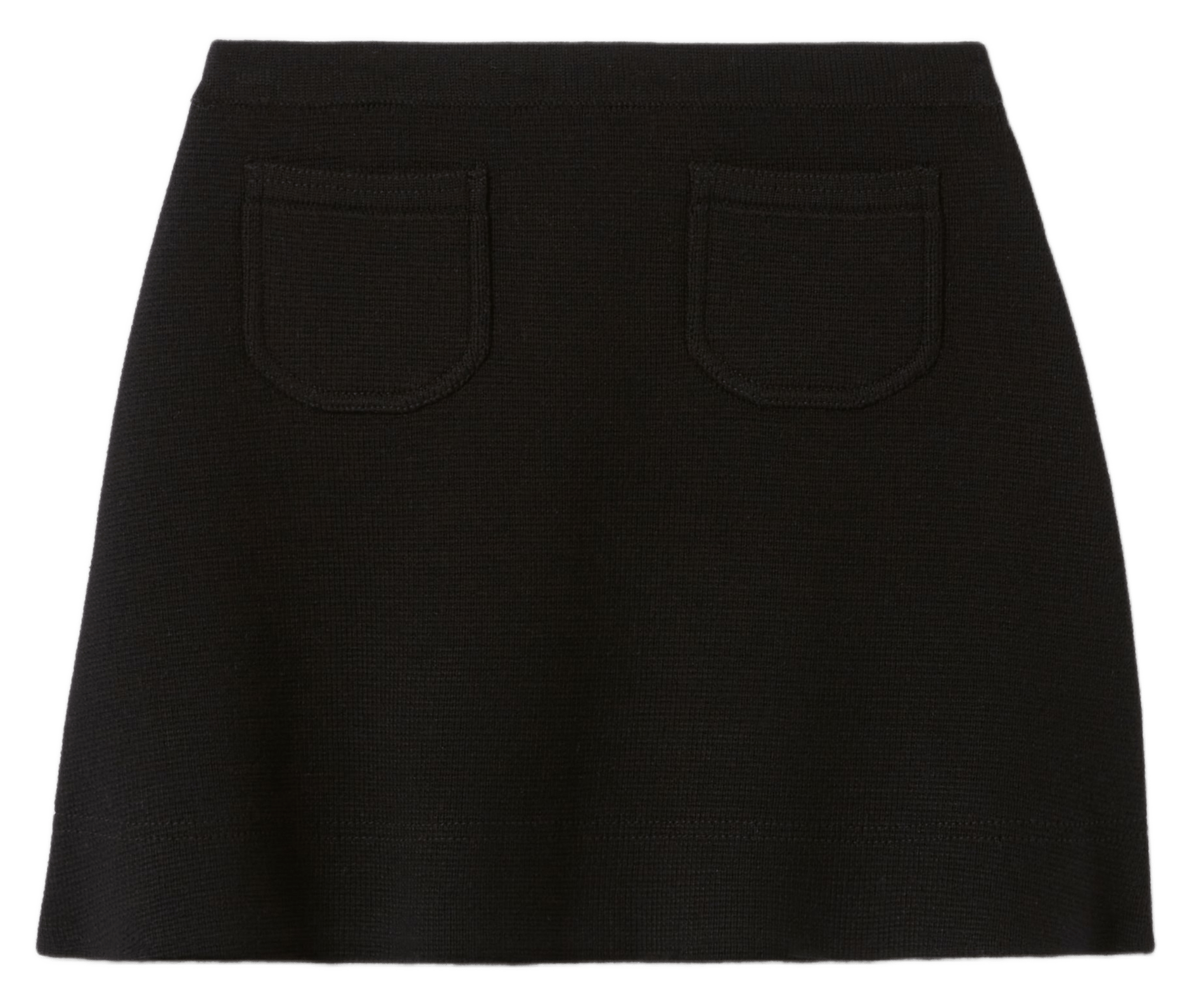 Jupe courte trapèze unie en laine mélangée CLAUDIE PIERLOT Noir