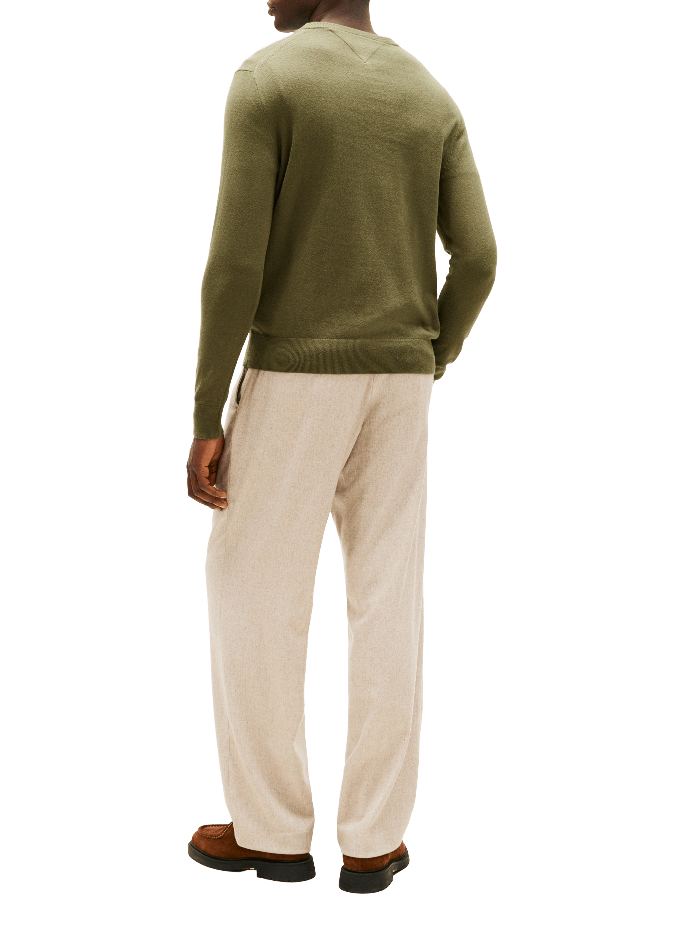 Cotton cable knit jumper TOMMY HILFIGER Green