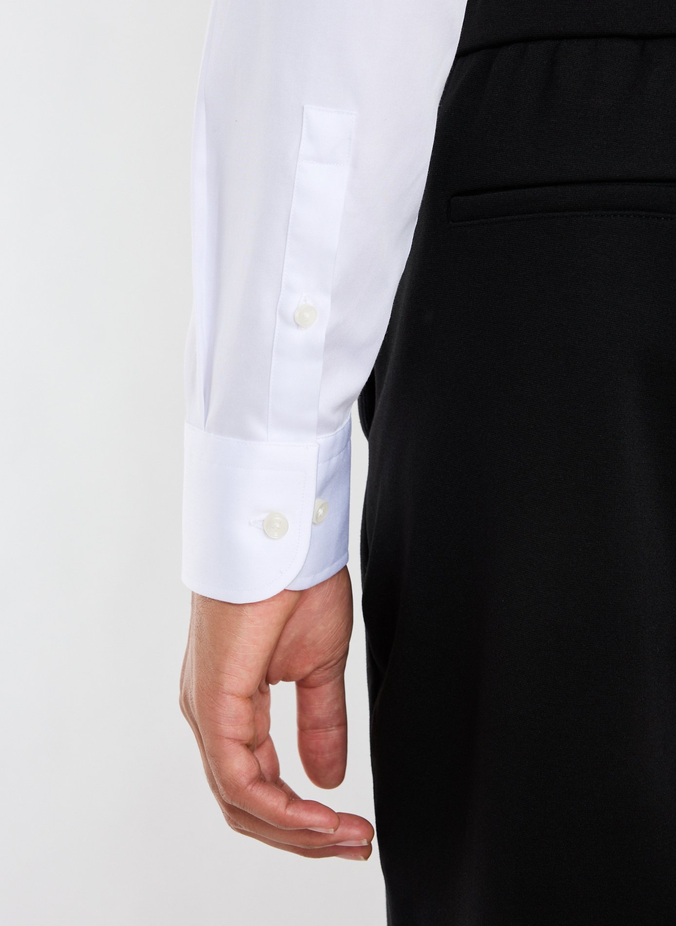 Chemise slim en coton BOSS Blanc