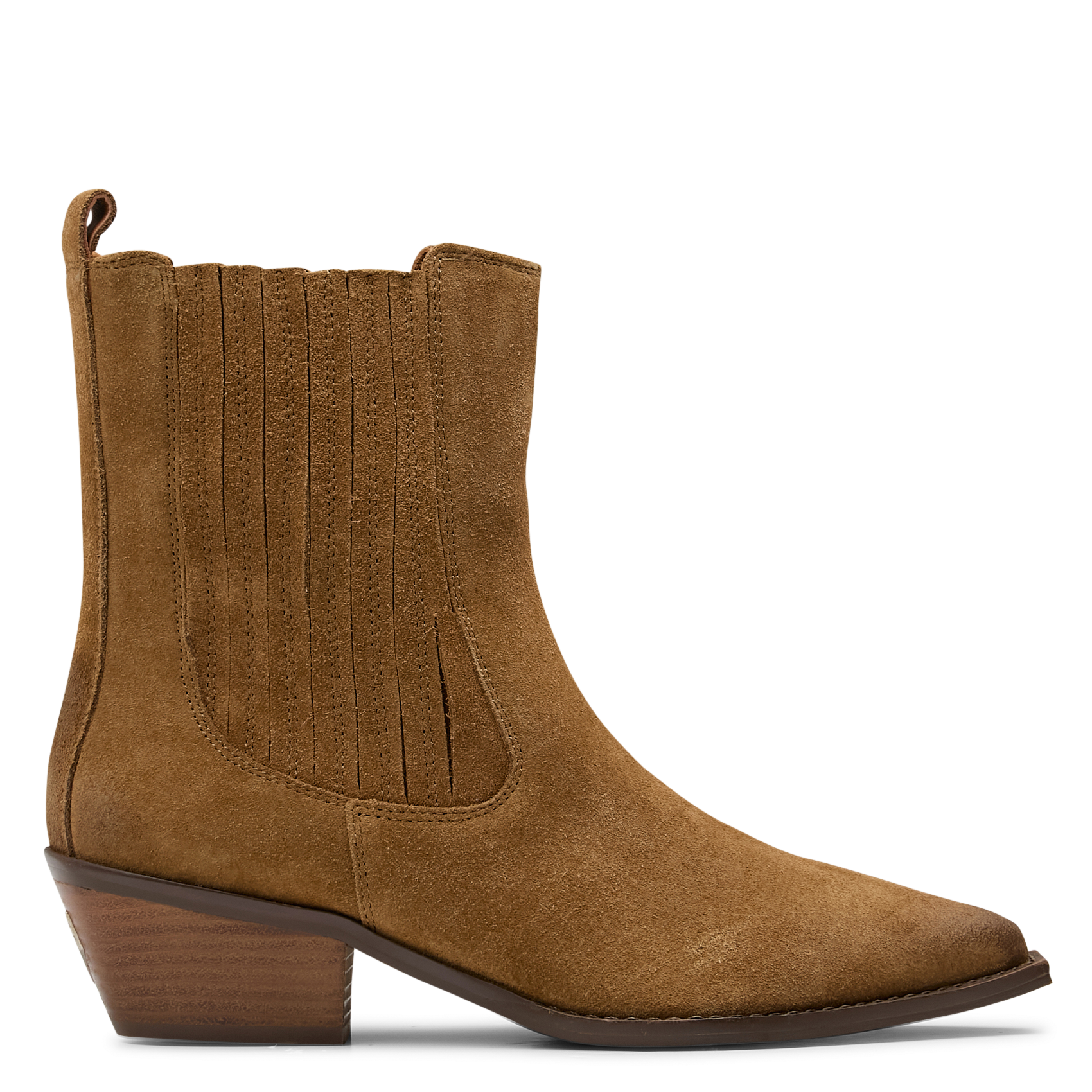 Bottines à talons en cuir IKKS Beige