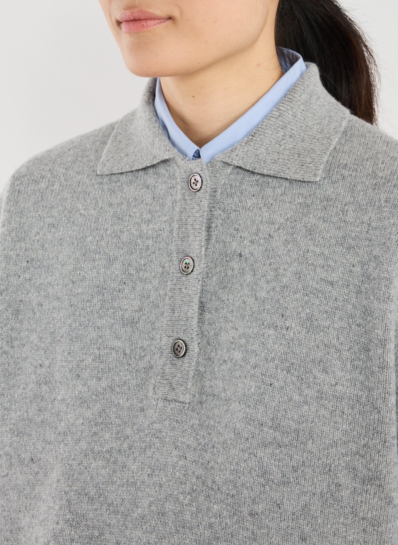 Gilet sans manches en laine mélangée BELLEROSE Gris