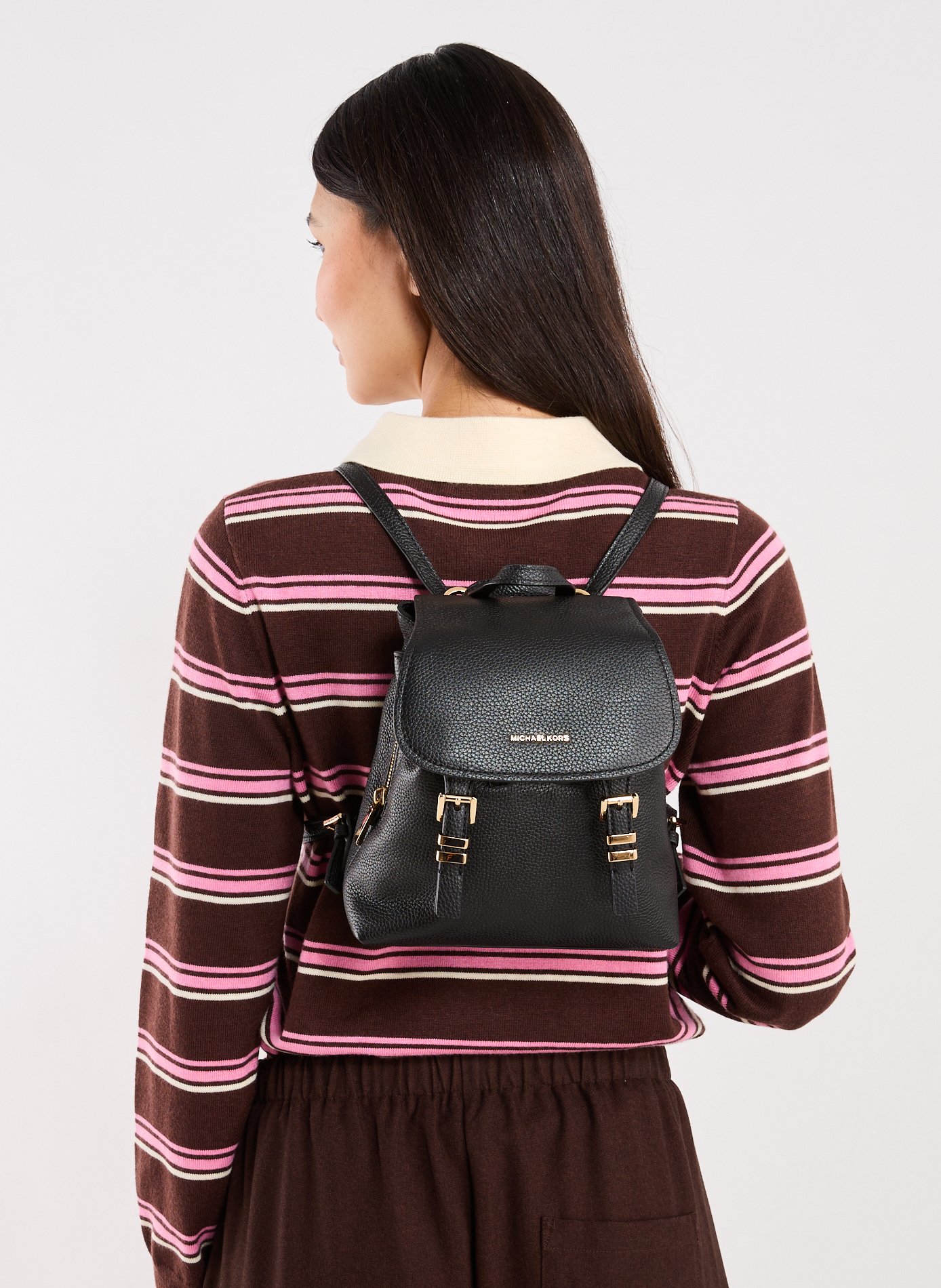 Sac à dos Quinn en cuir MICHAEL KORS Noir