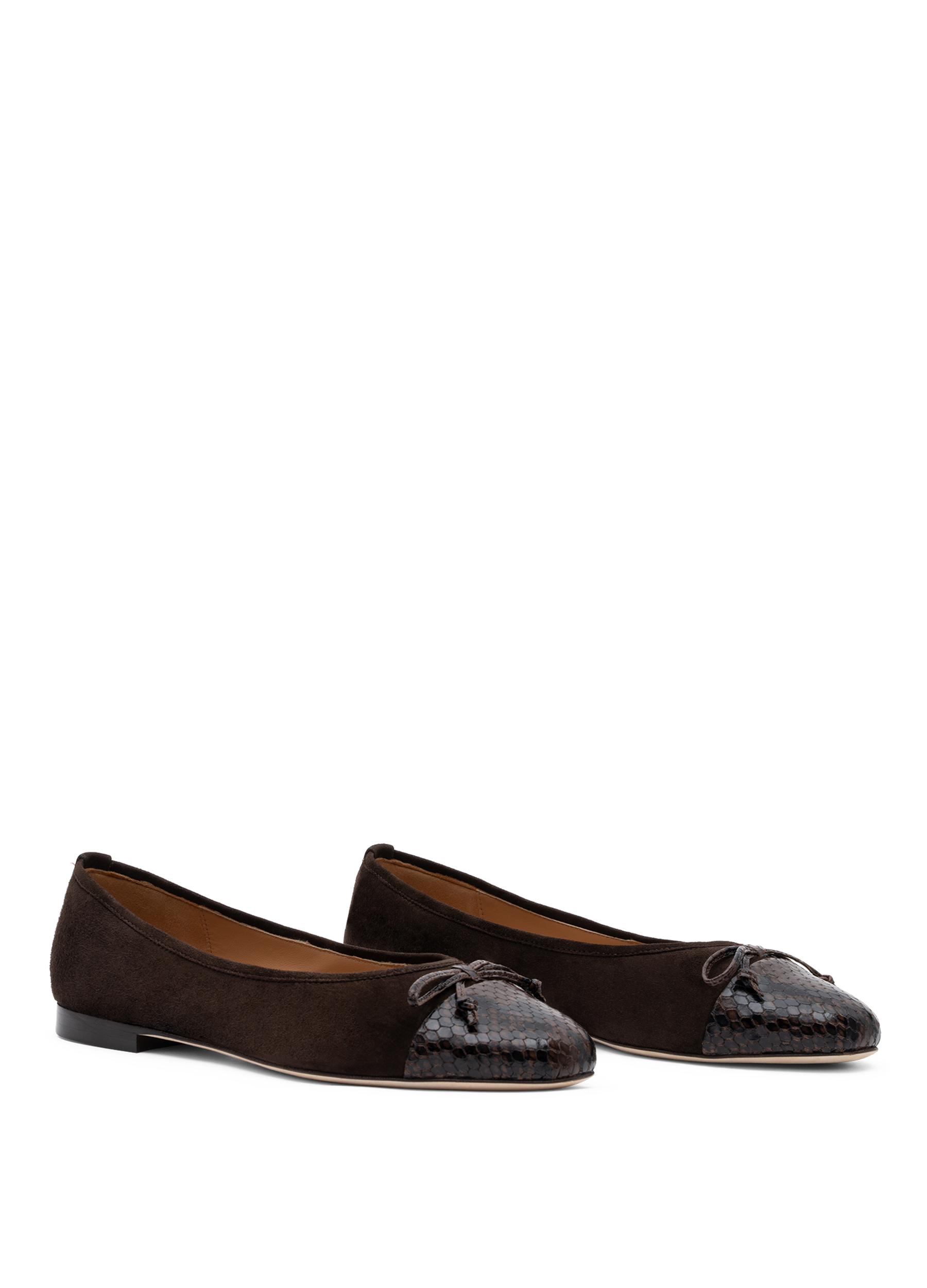 Ballerines java en chevre velours PARALLELE Marron