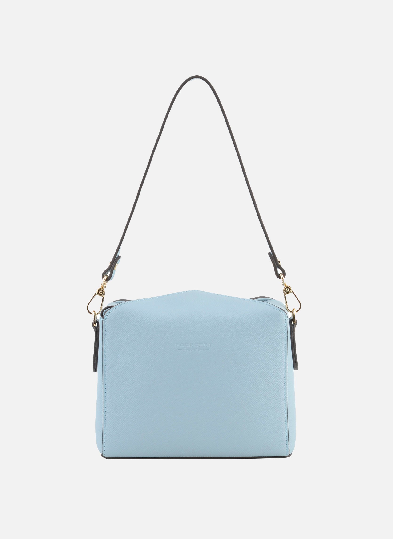 POURCHET Cassetta cuir - sac porté travers Bleu