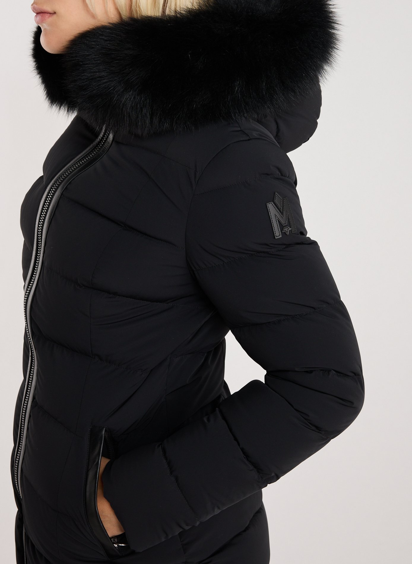 Manteau long à capuche MACKAGE Noir