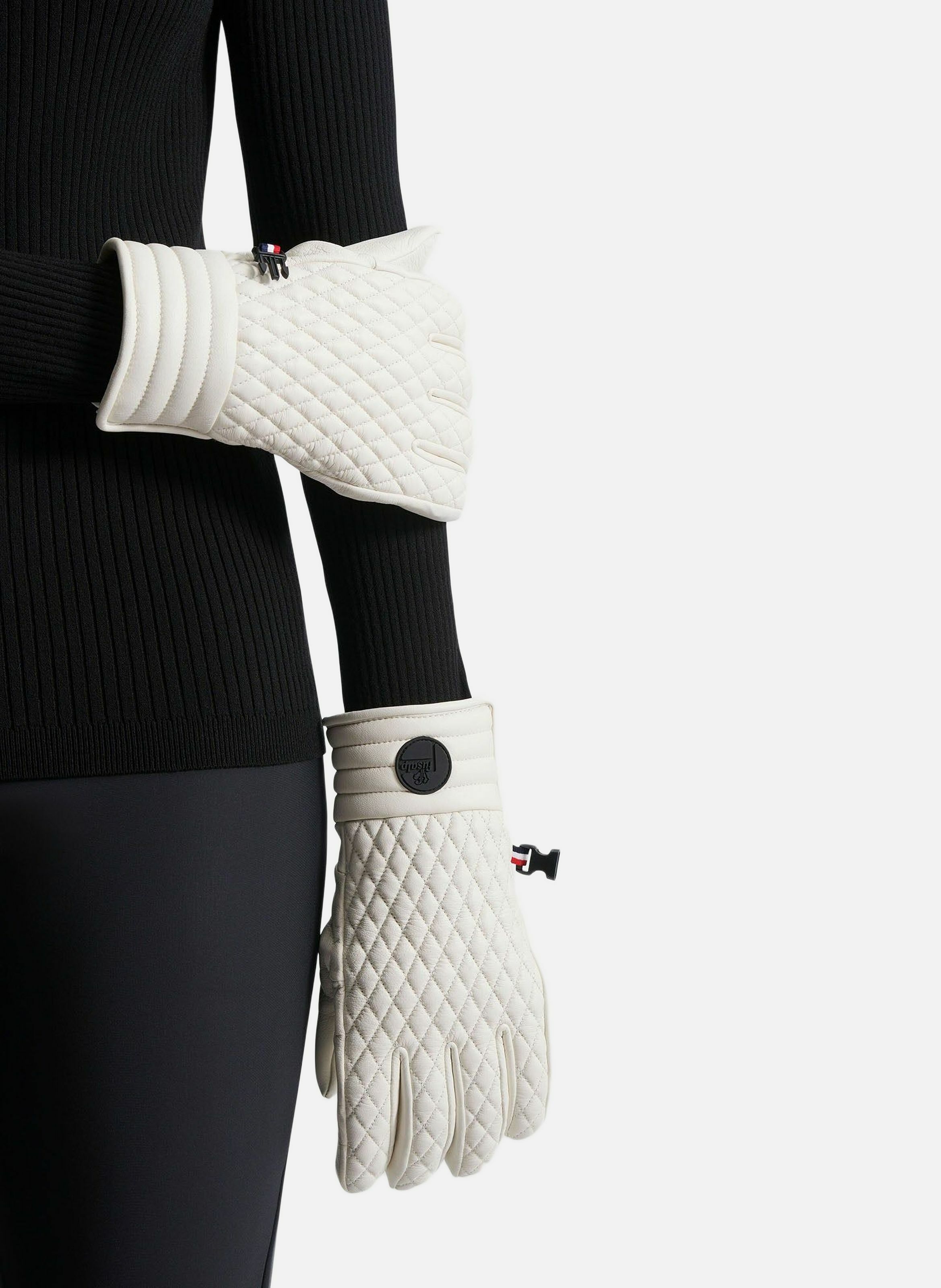 Gants de ski athena glove cuir de chevre FUSALP Blanc