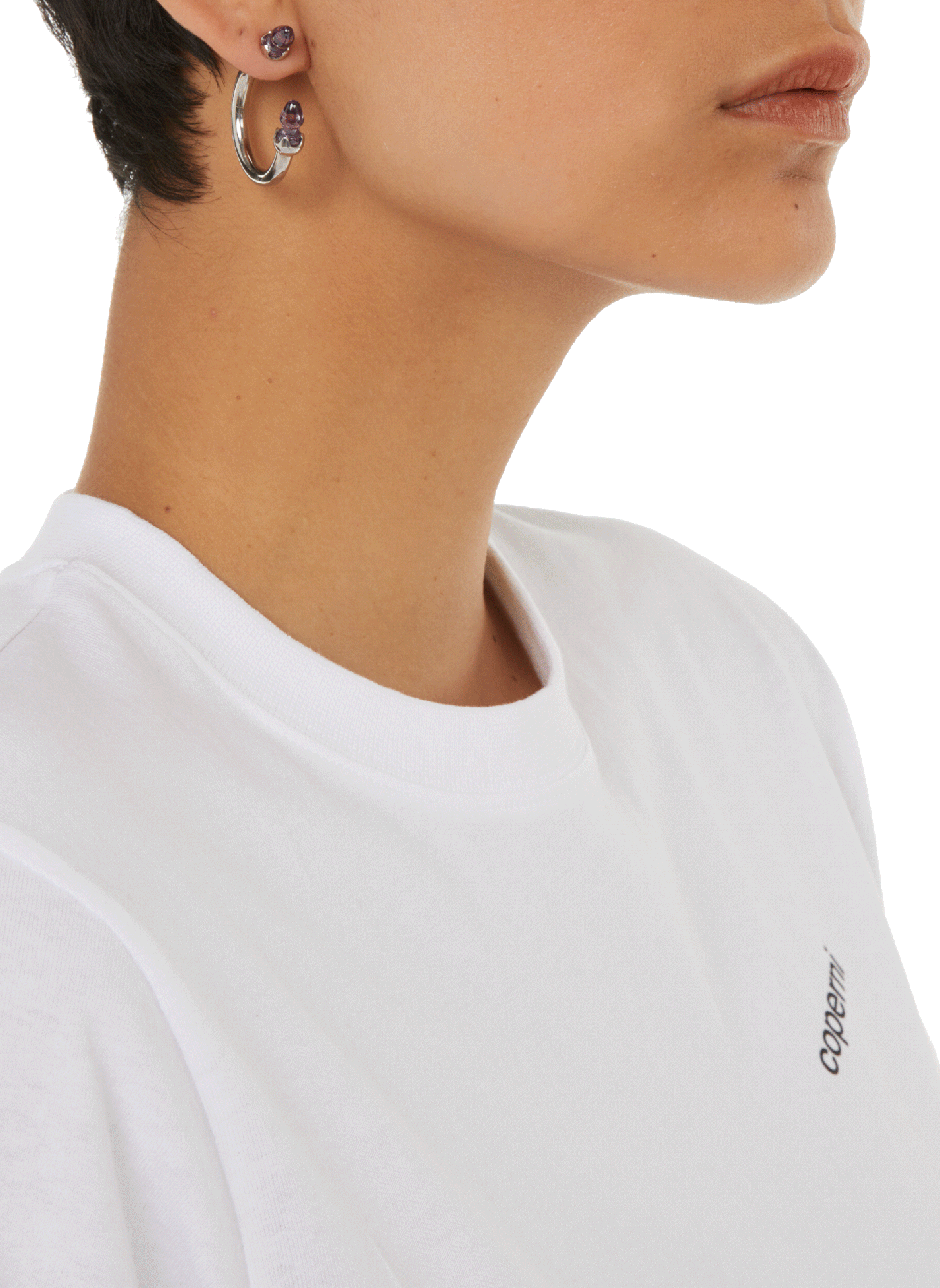T-shirt col rond en coton COPERNI Blanc