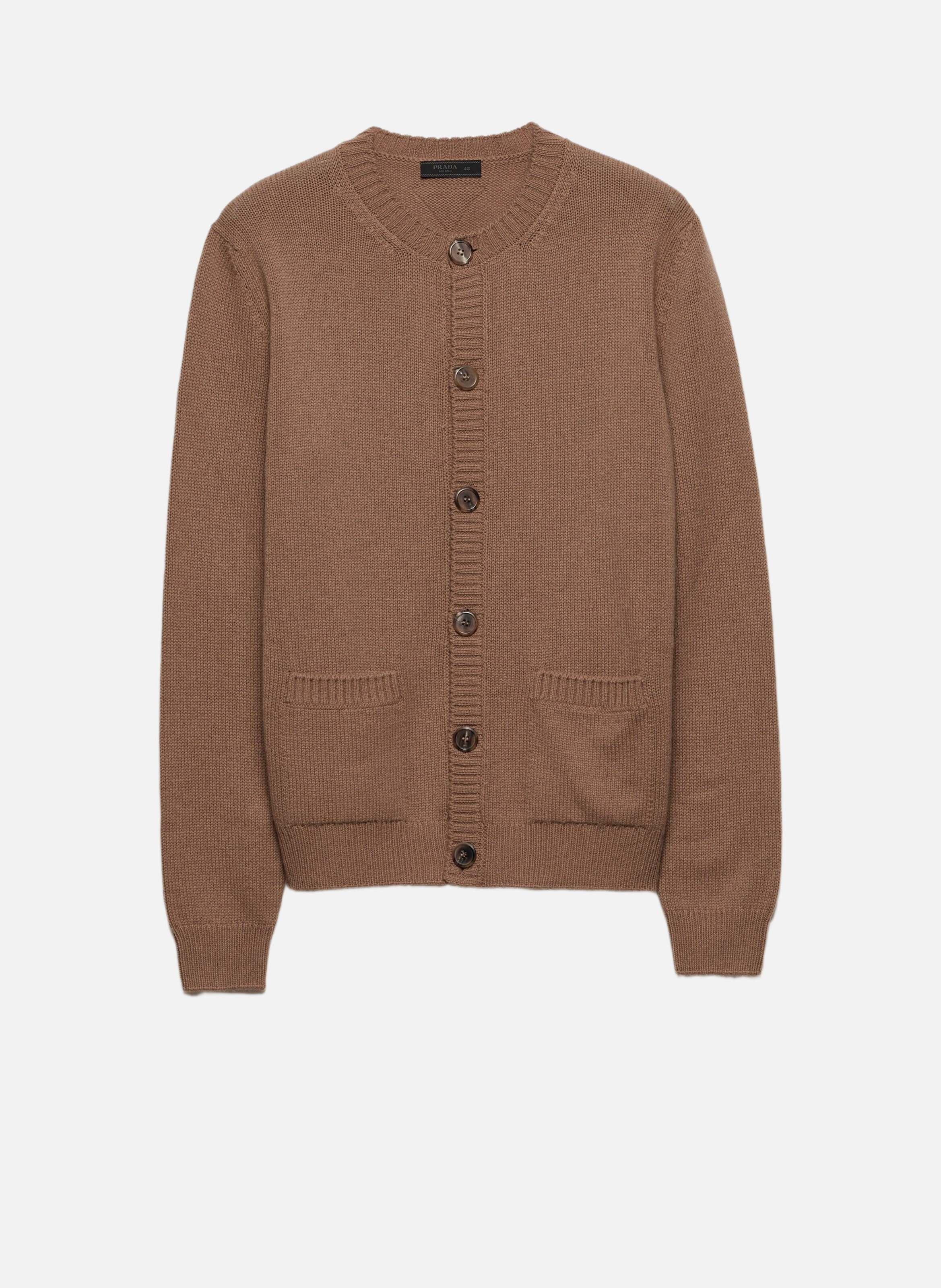 Cardigan en cachemire PRADA Marron