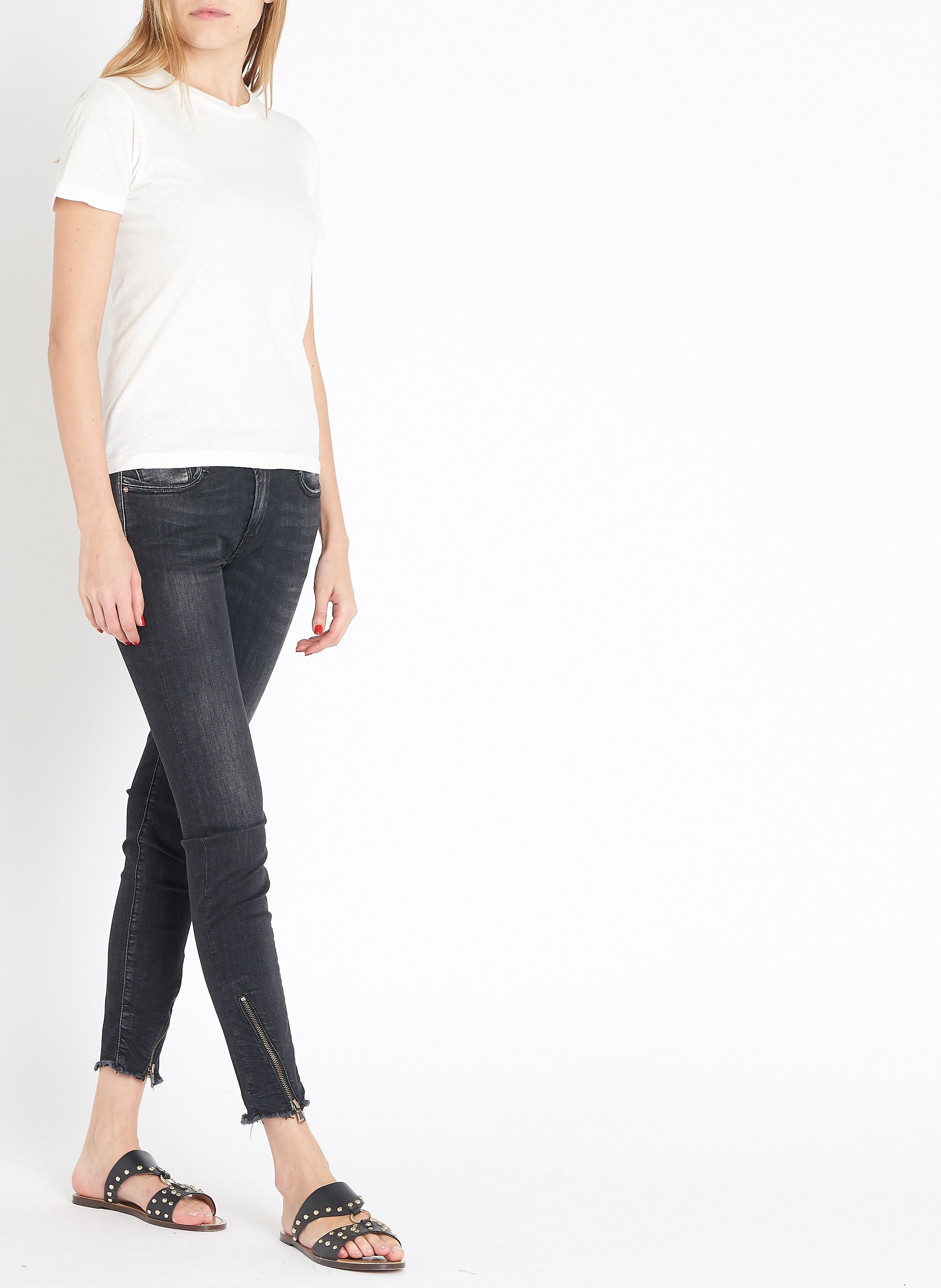 Tee-shirt col rond en coton gamipy AMERICAN VINTAGE Blanc