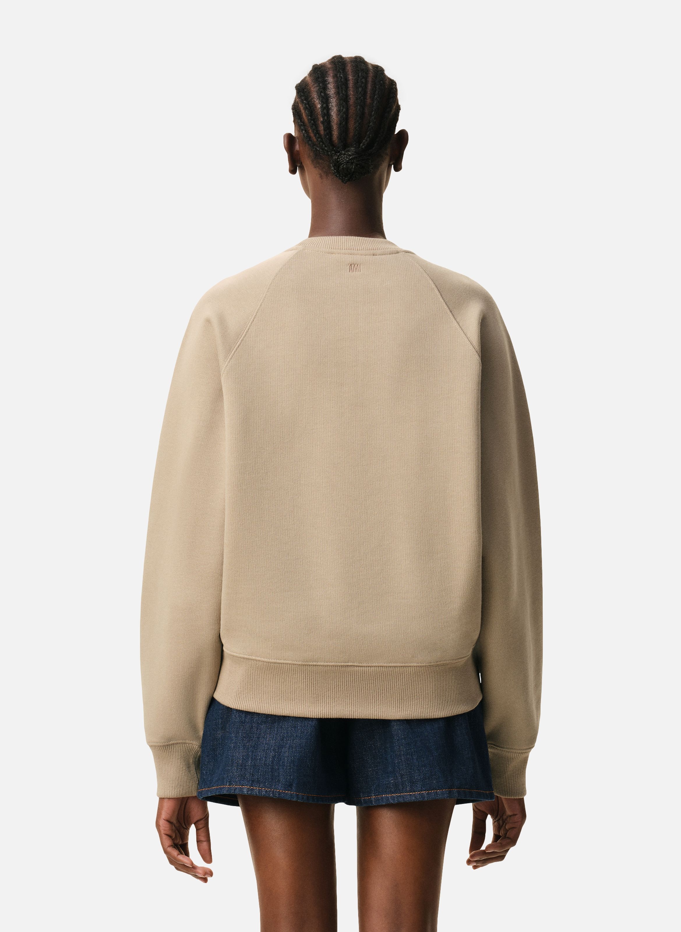 Sweatshirt Ami De Coeur En Coton unisexe AMI PARIS Beige