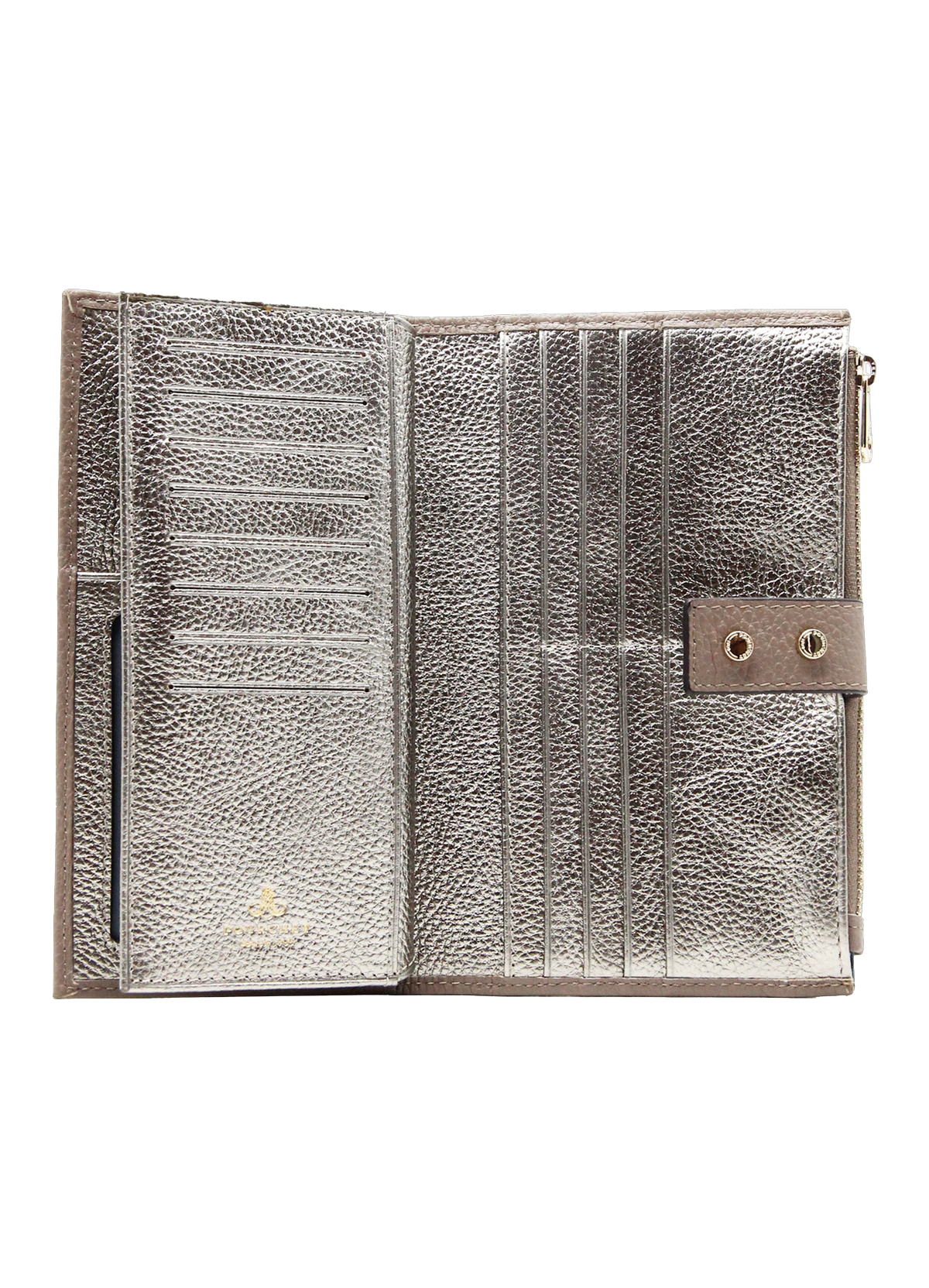 Hebdo | portefeuille compagnon gm en cuir de veau grainé POURCHET Marron