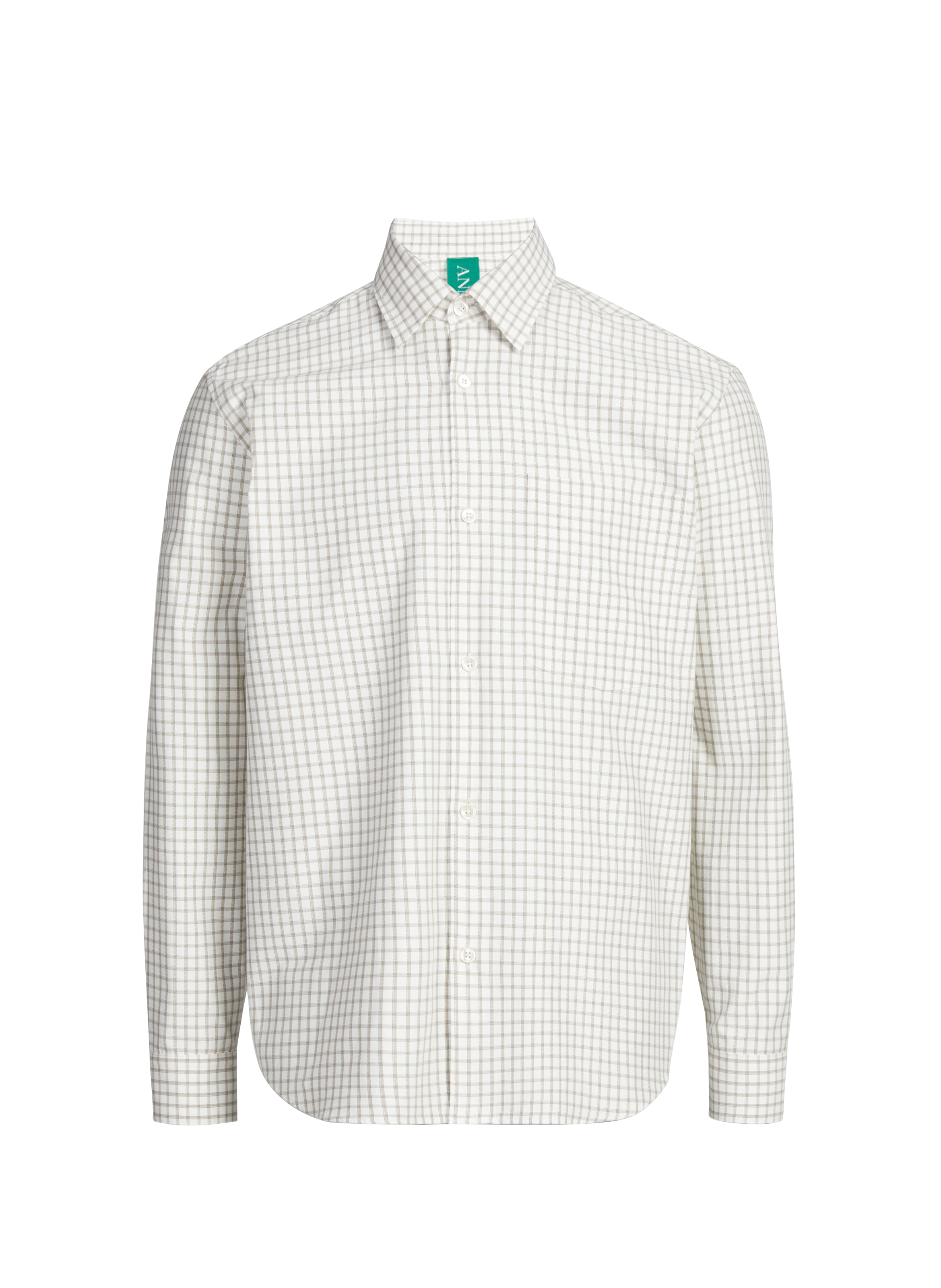 Chemise ample à carreaux en coton ANNARR Beige