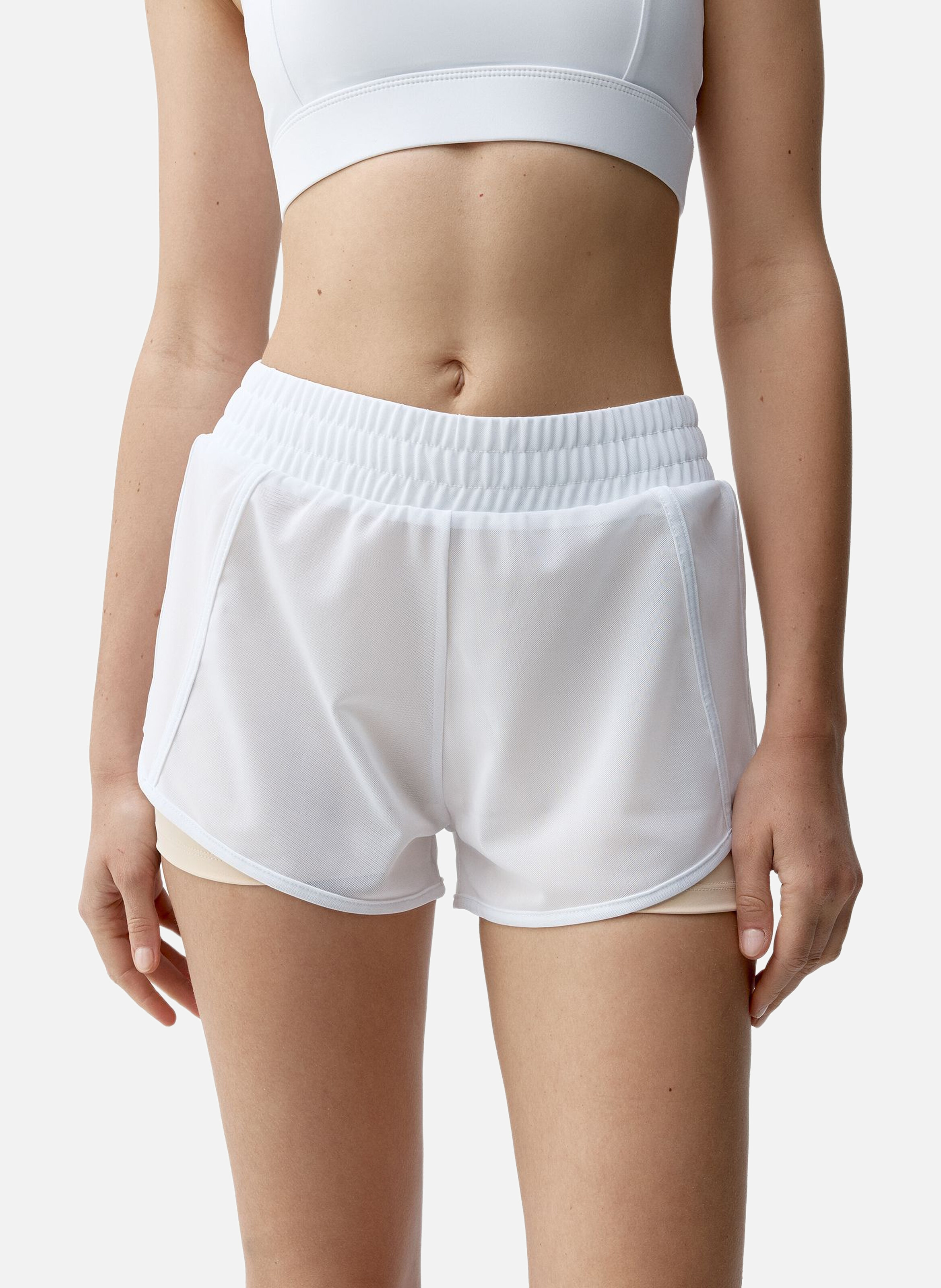 Short sport perfomance running padma 2.0 BORN LIVING YOGA Blanc